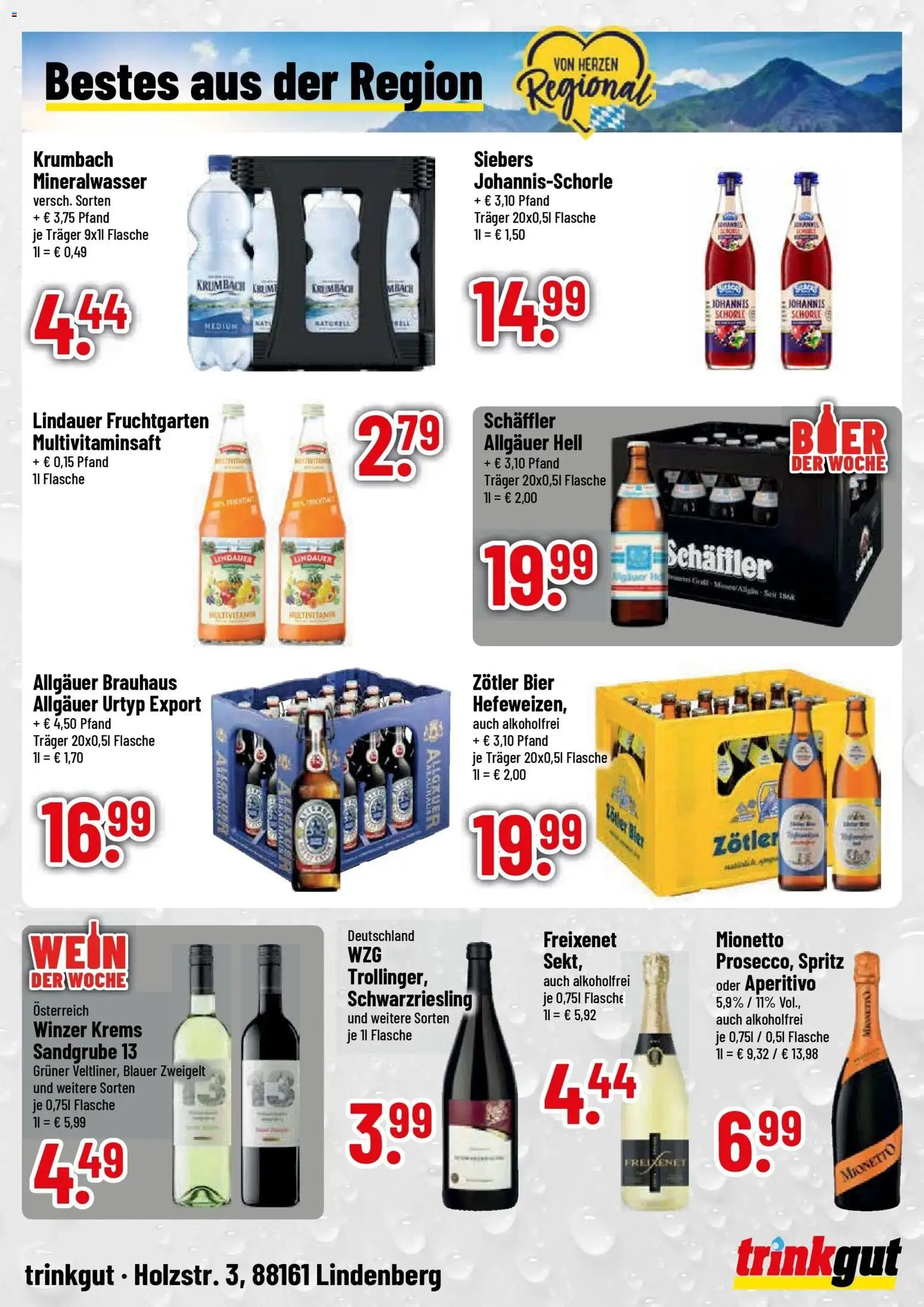 Trinkgut Prospekt Lindenberg – gültig ab 24.08.2026 | Seite: 4 | Produkte: Freixenet, Bier, Mineralwasser, Wein