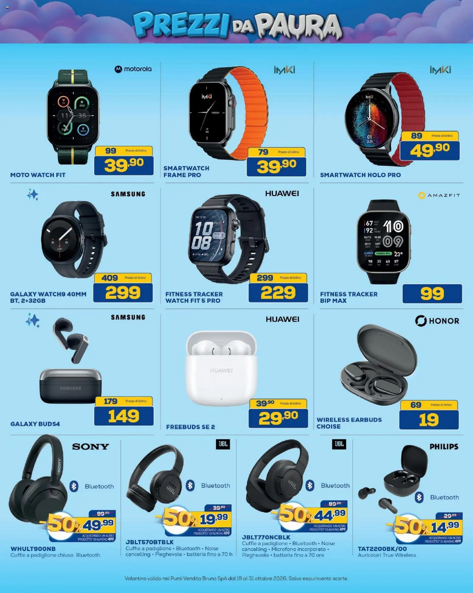 Volantino BRUNO del 19/10/2026 | Pagina: 12 | Prodotti: Auricolari, Huawei, Microfono, Samsung