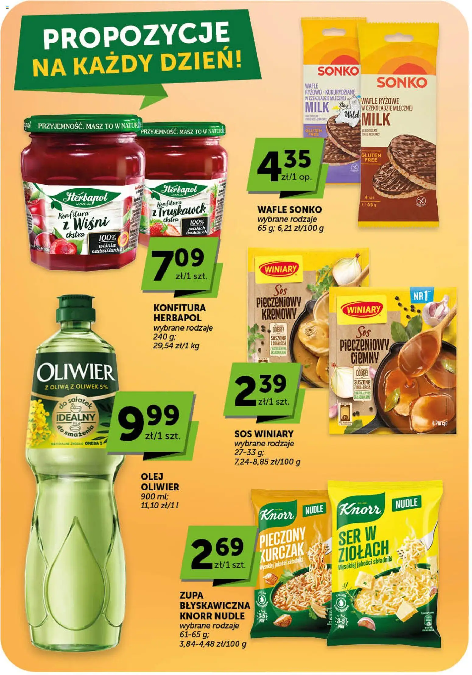 Euro Sklep gazetka od 14.05.2026 | Strona: 21 | Produkty: Oliwa z oliwek, Wafle ryżowe, Ser, Sos