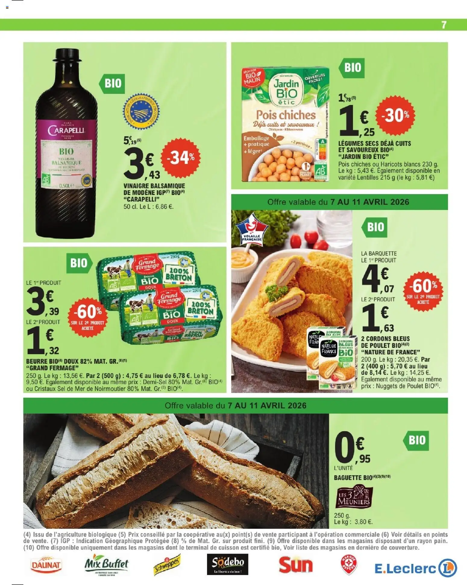 {H1} | Page: 7 | Produits: Volaille, Buffet, Pois, Cordon bleu