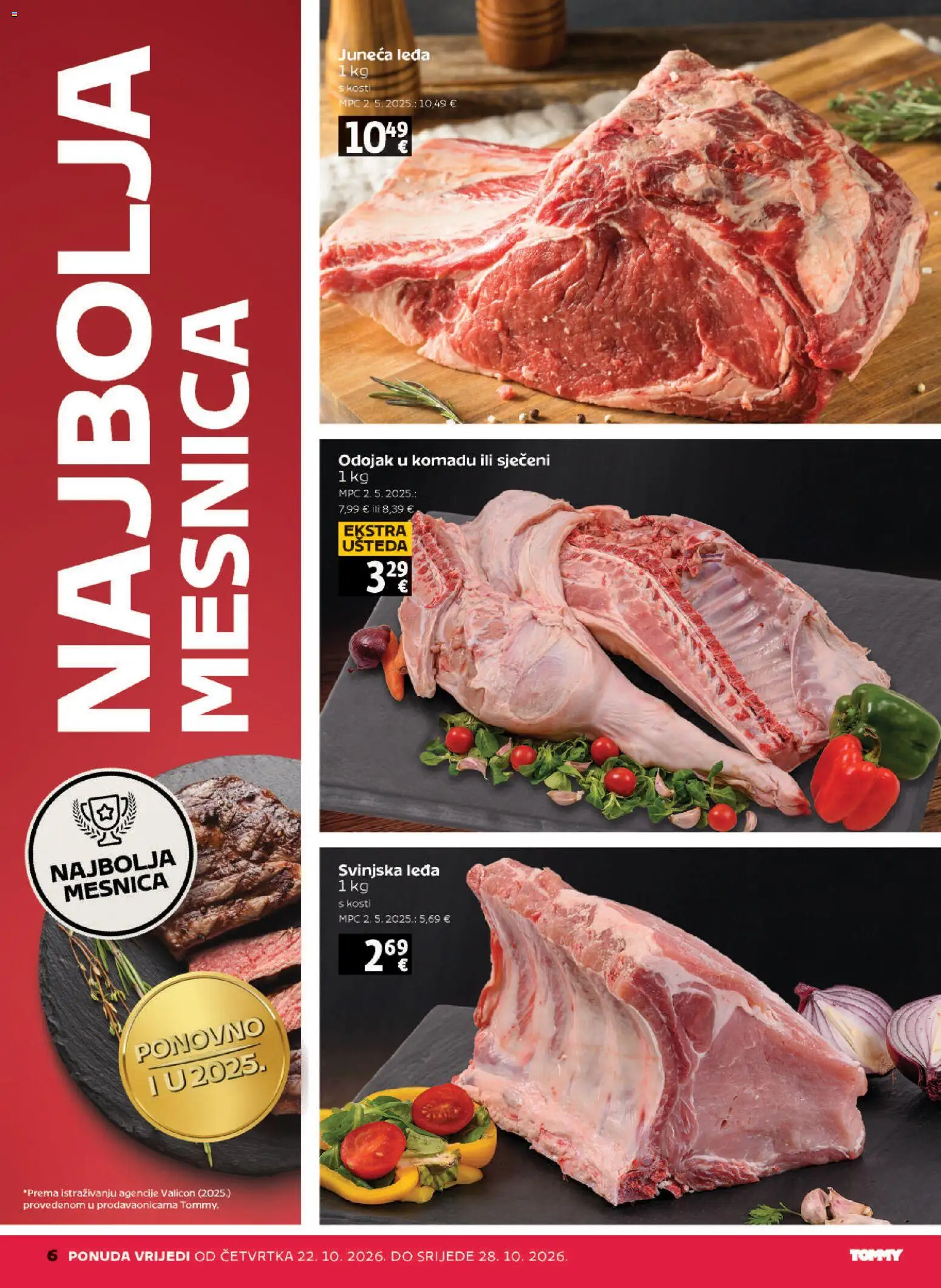 Tommy katalog | vrijedi od 22.10.2026 | Stranica: 6 | Proizvodi: Odojak, Juneca leda