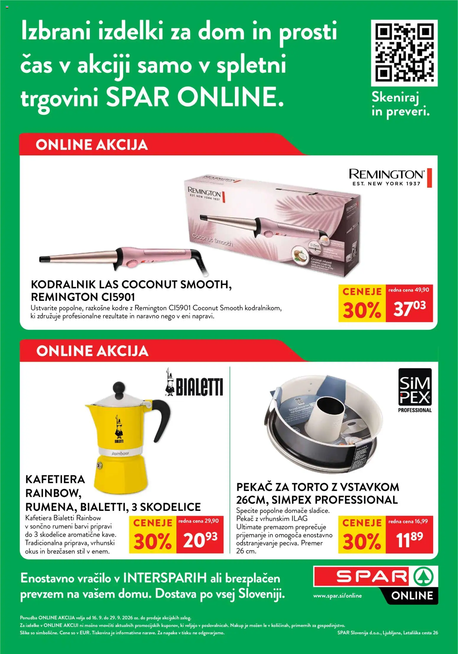 Novi Spar katalog ponudbe – veljaven od 16.09.2026 | Stran: 1 | Izdelki: Kodralnik