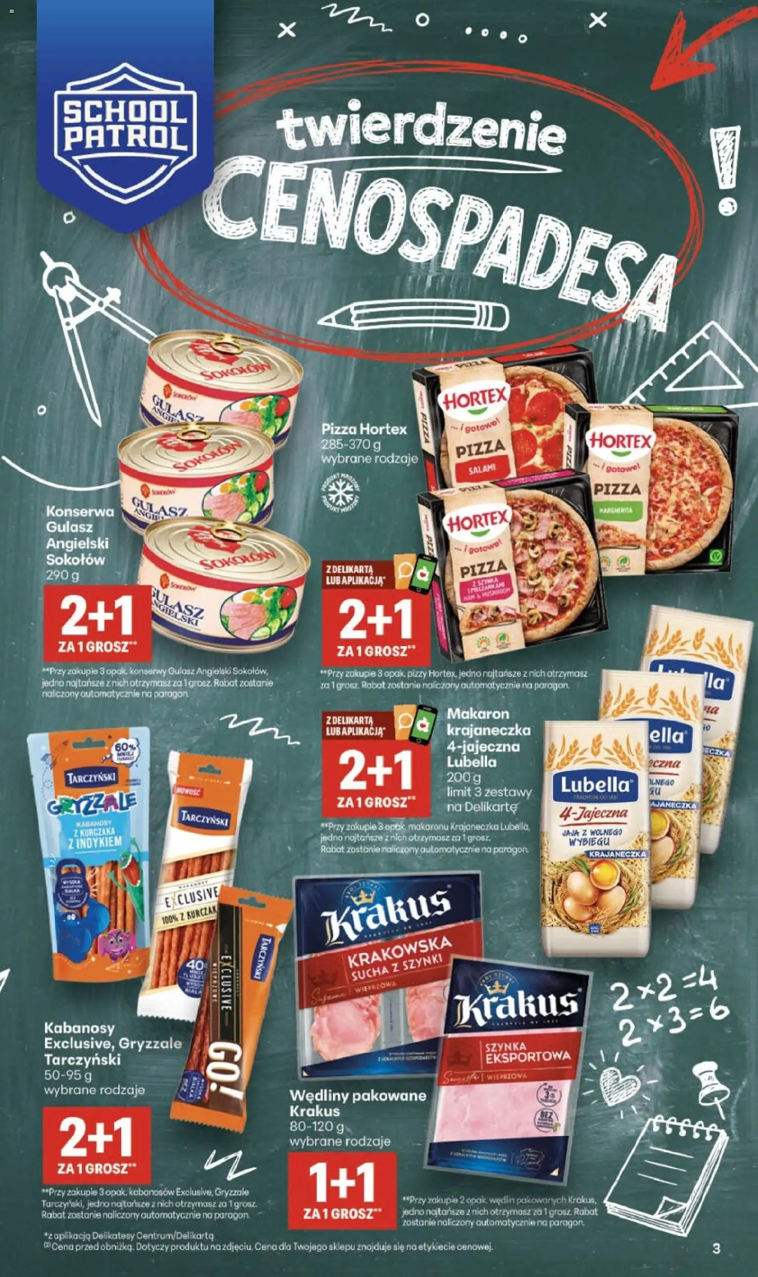 Delikatesy Centrum gazetka od 27.08.2026 | Strona: 3 | Produkty: Krakowska sucha, Salami, Wędliny, Jaja