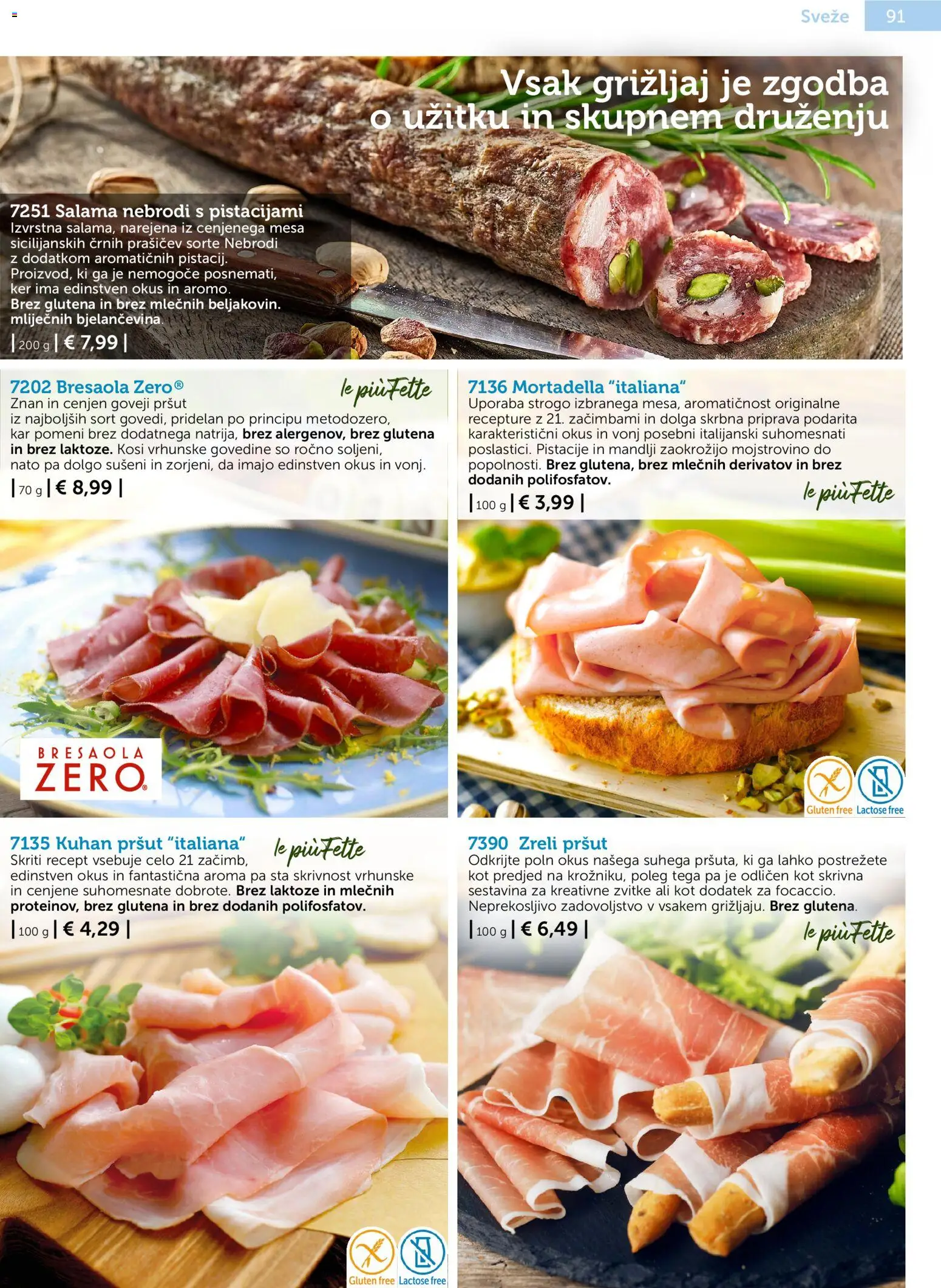 Novi Bofrost katalog ponudbe – veljaven od 01.10.2026 | Stran: 89 | Izdelki: Pršut, Mandlji, Pistacije, Salama