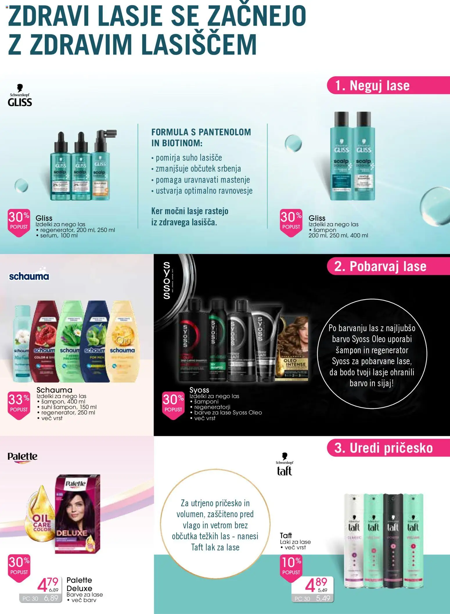 Novi Tuš drogerija katalog ponudbe – veljaven od 15.04.2026 | Stran: 11 | Izdelki: Sampon, Lak za lase, Lak