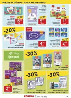 Konzum HR akciós újság - amely érvényes a következő dátumtól: 2026.10.07. | Oldal: 39 | Termékek: Pampers, Whiskas, HiPP, Always