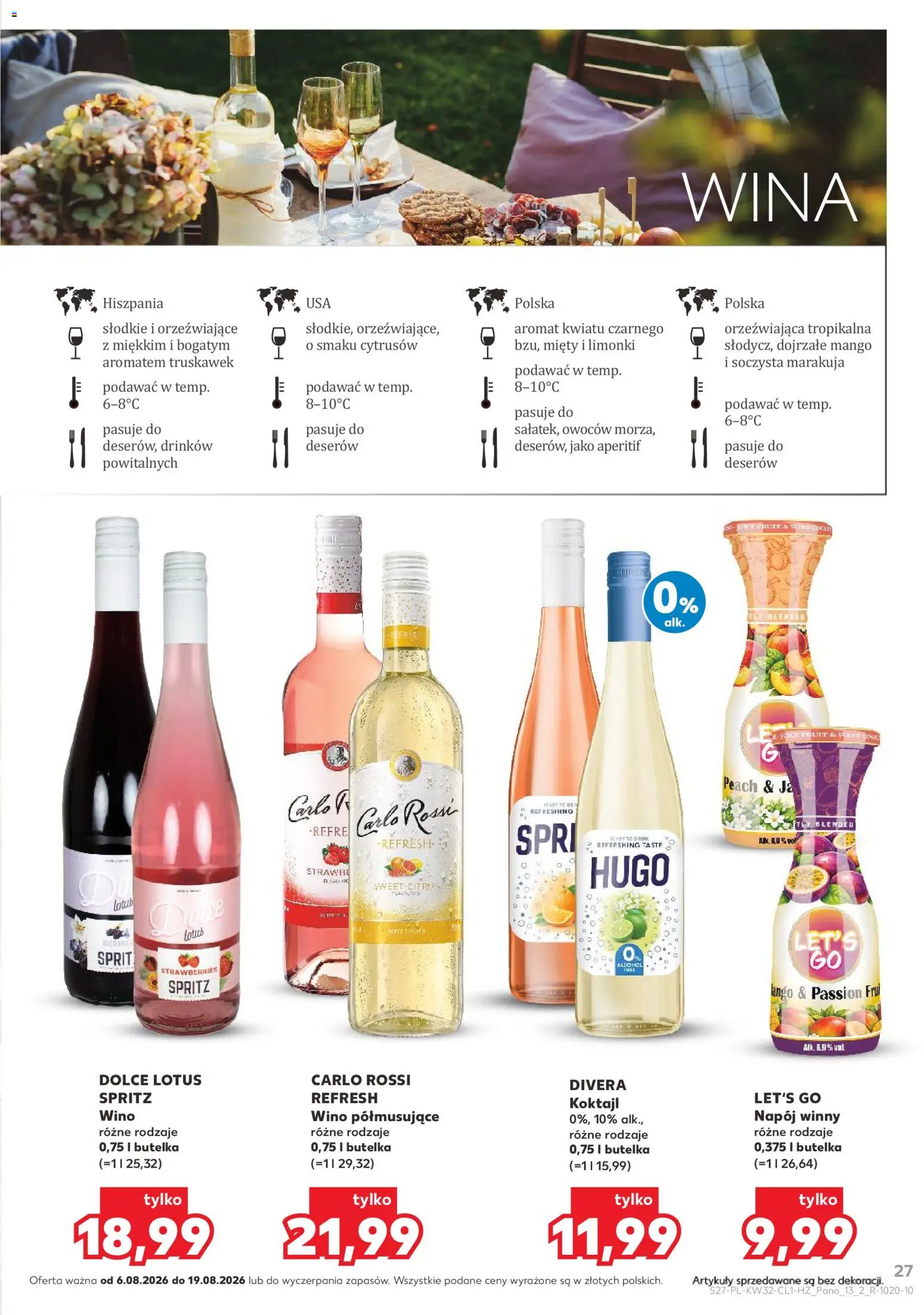 Kaufland Polsko leták - Barek od 06.08.2026 | Strana: 27 | Produkty: Mango, Spritz, Marakuja, Lotus