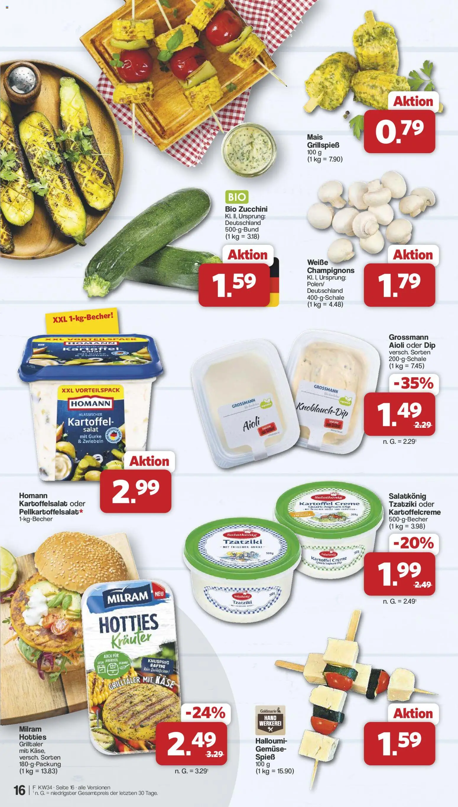 Famila Nordwest Prospekt – gültig ab 17.08.2026 | Seite: 16 | Produkte: Creme, Gemüse, Zucchini, Salat