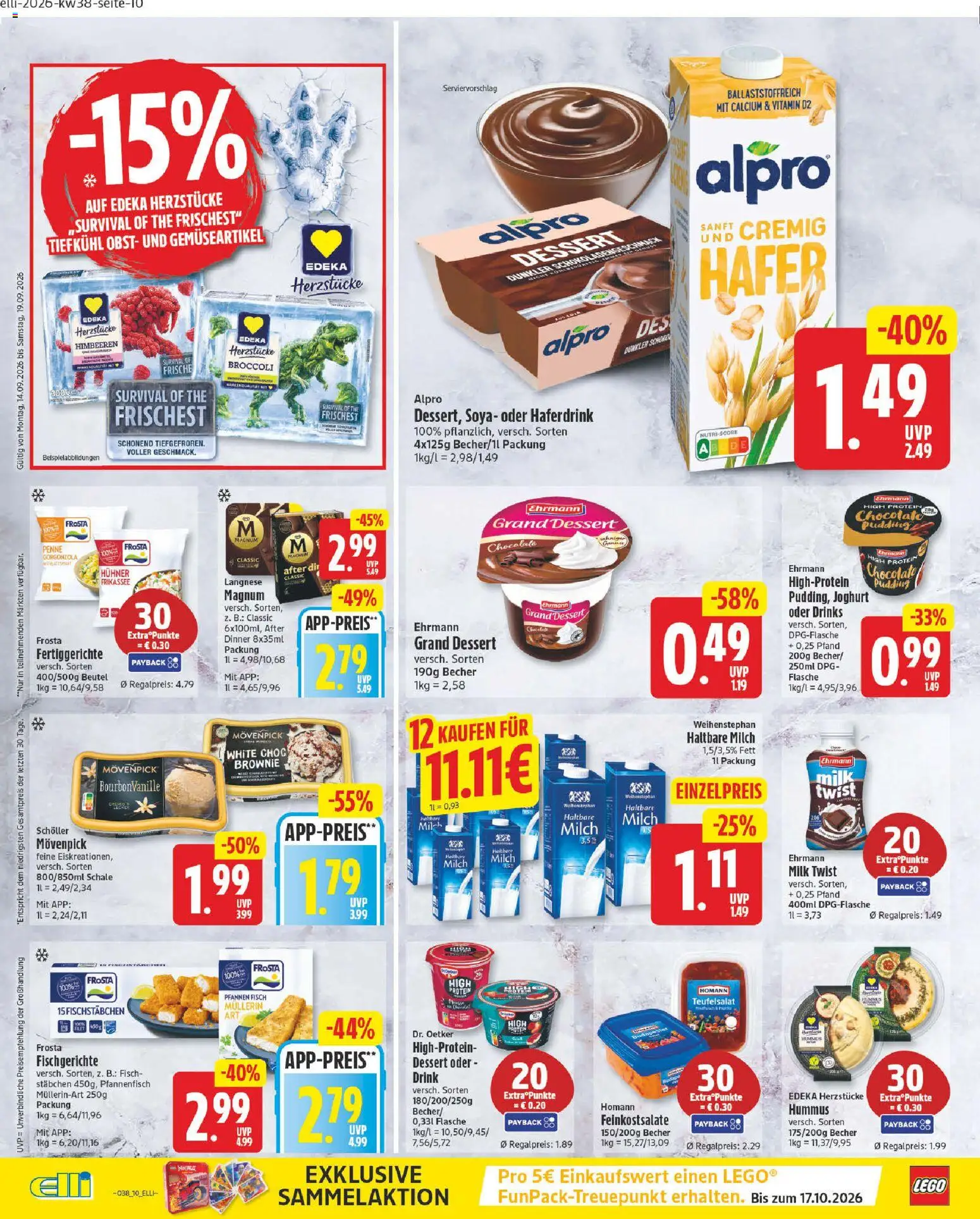 Elli Markt Prospekt – gültig ab 14.09.2026 | Seite: 10 | Produkte: Milch, Joghurt, Haltbare milch, Alpro