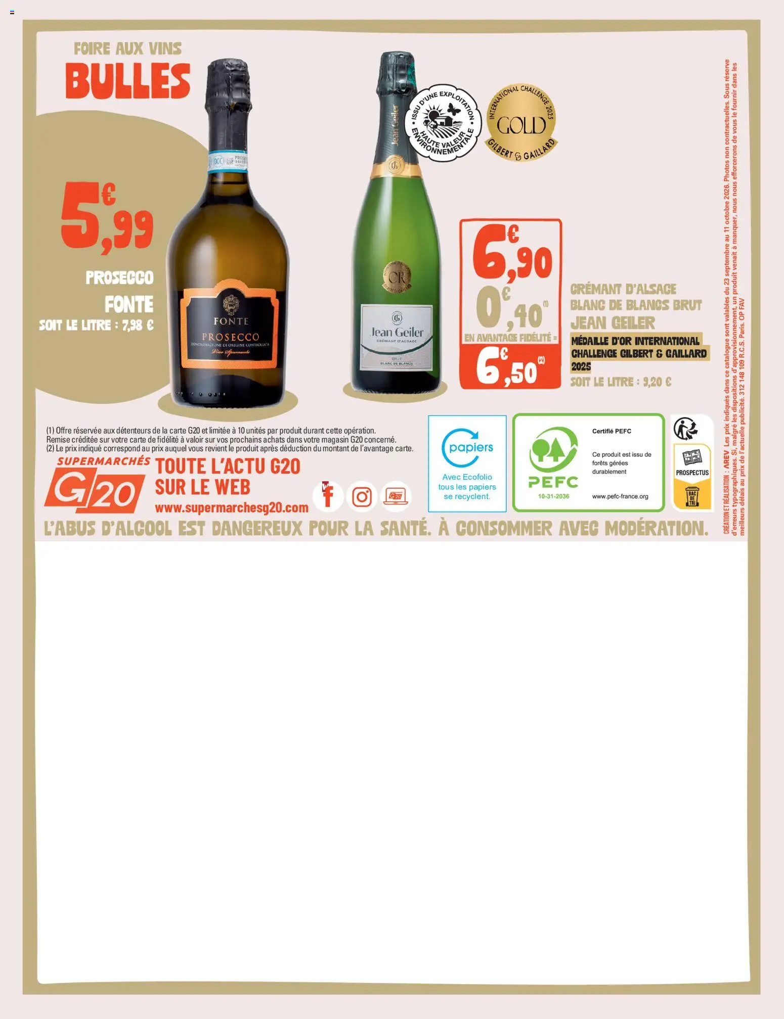 {H1} | Page: 20 | Produits: Jean, Crémant, Prosecco, Crémant d'alsace