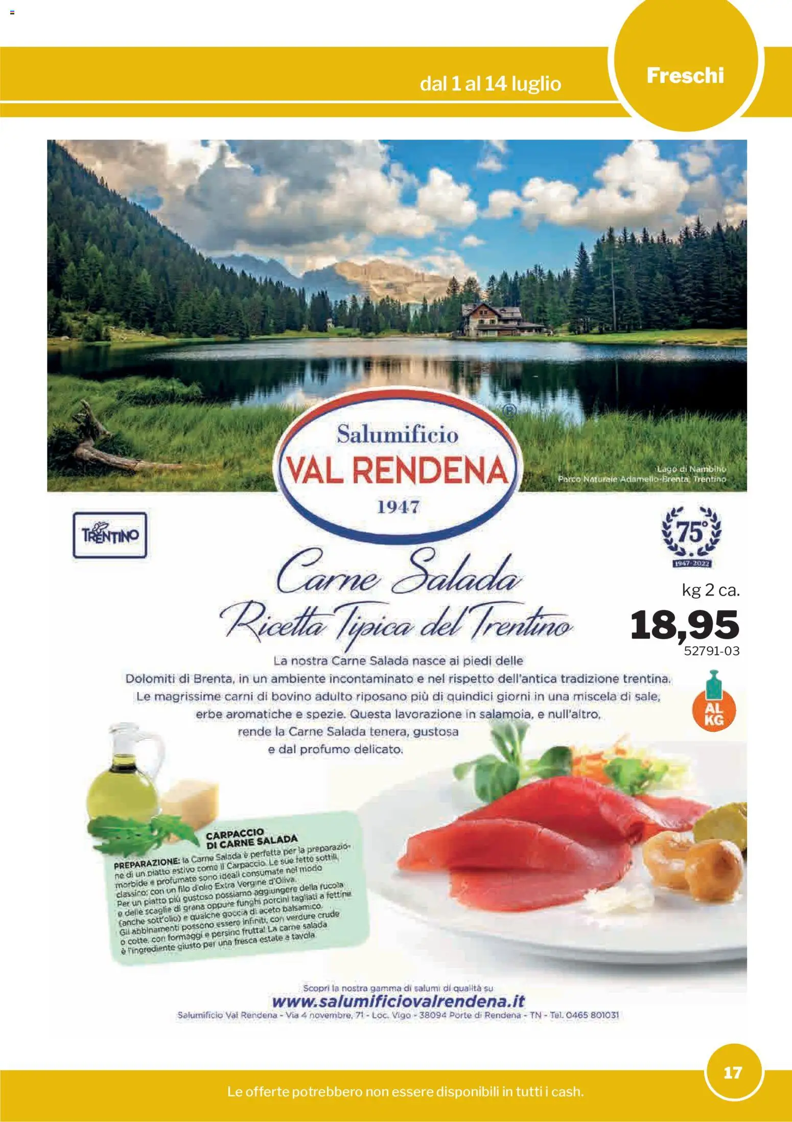Volantino Sogegross del 01/07/2026 | Pagina: 17 | Prodotti: Rucola, Verdure, Frutta, Funghi