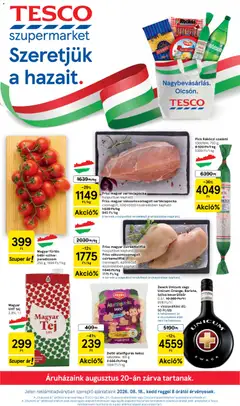 Tesco Szupermarket akciós újság - amely érvényes a következő dátumtól: 2026.08.18.