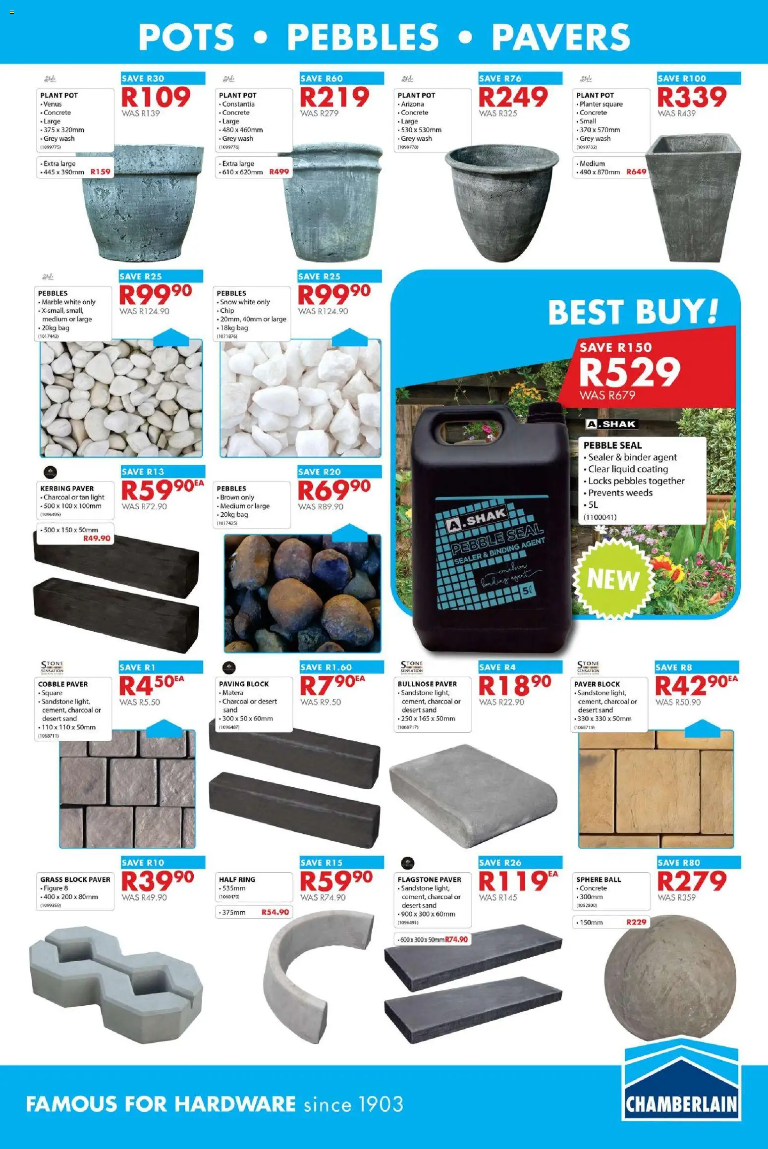 New Chamberlain catalogue – valid from 13/08/2026 | Page: 3 | Products: Bag, Pots, Light