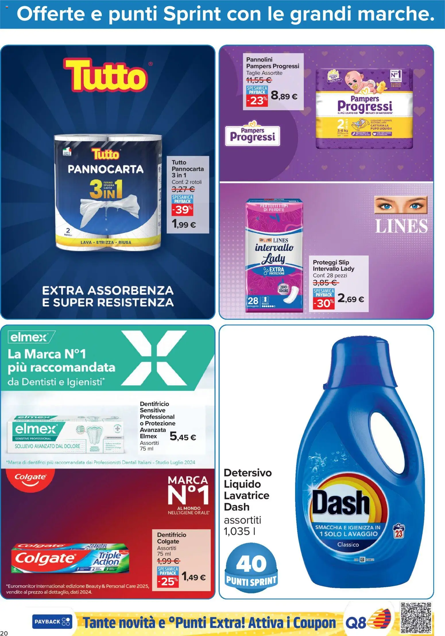 Volantino Carrefour del 23/10/2026 | Pagina: 20 | Prodotti: Proteggi slip, Slip, Lavatrice, Pampers