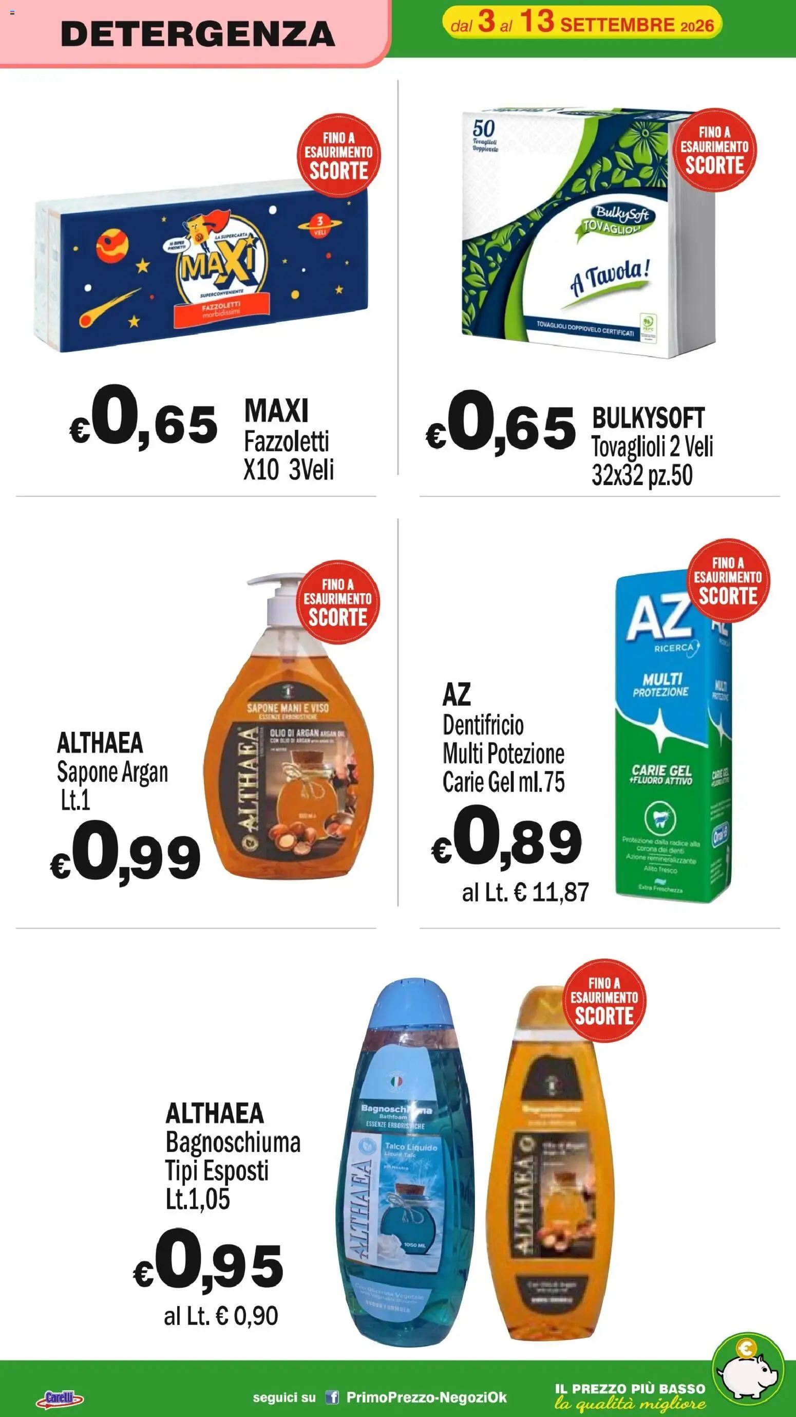 Volantino Primo Prezzo del 03/09/2026 | Pagina: 28