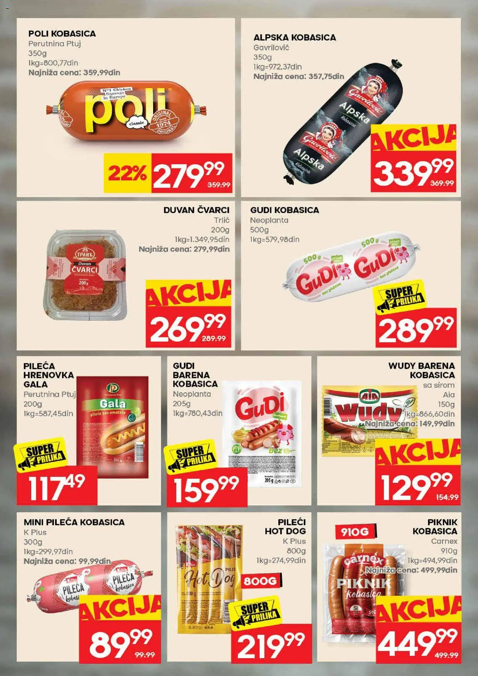 Mercator katalog - važi od 04.06.2026 | Strana: 8 | Proizvode: Čvarci, Pile, Hot dog, Perutnina Ptuj