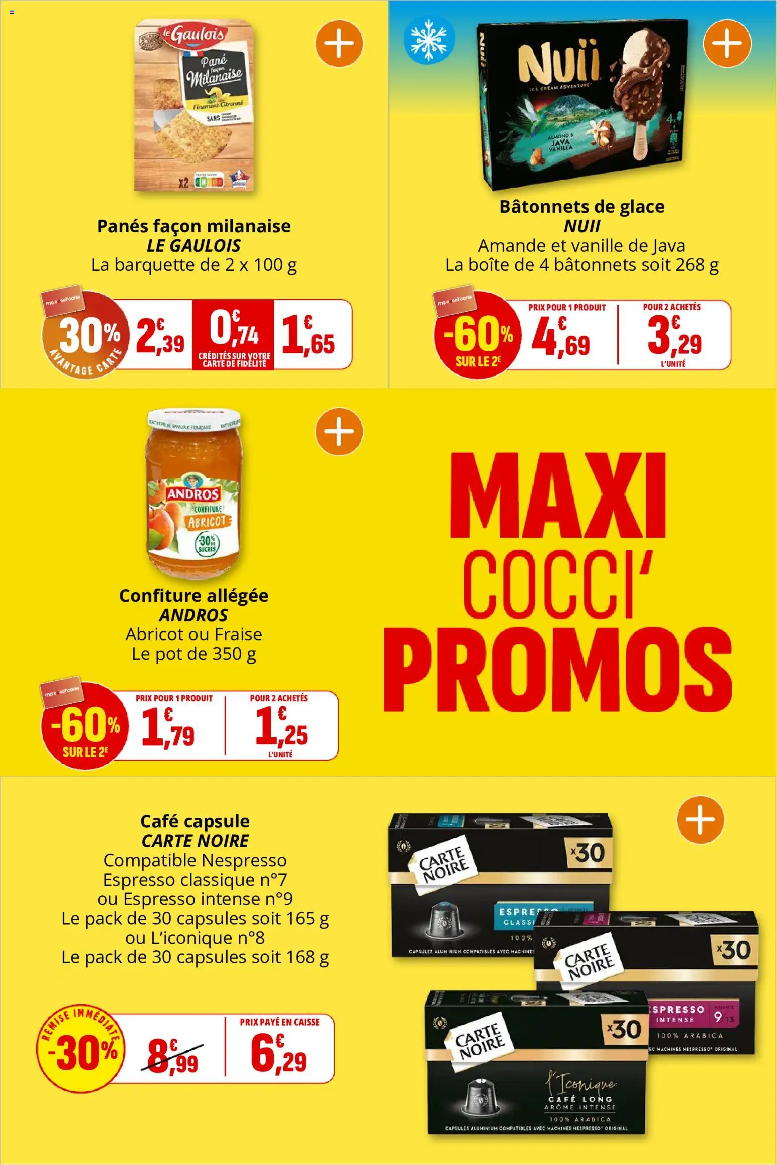 {H1} | Page: 5 | Produits: Abricot, Amande, Nespresso, Confiture