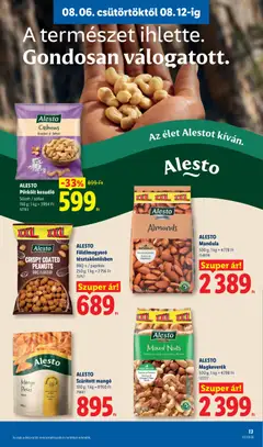 ALESTO Szárított mangó, Dried - amely érvényes a következő dátumtól: 2026.08.06. | Oldal: 13 | Termékek: Kesudió, Protein, Földimogyoró, Mangó
