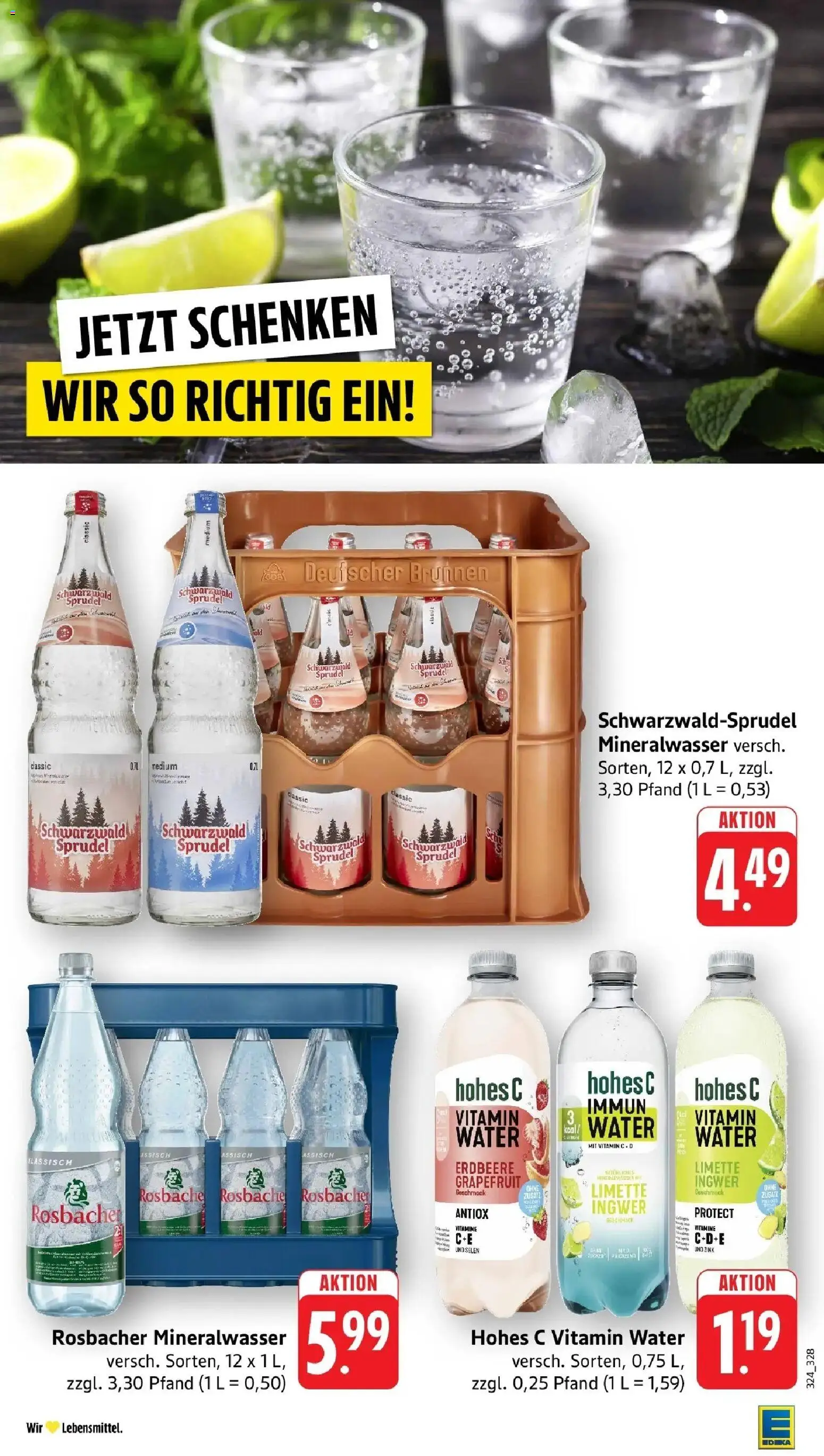 Edeka prospekt Weinheim	 – gültig ab 27.04.2026 | Seite: 32 | Produkte: Mineralwasser, Grapefruit, Limette, Hohes c