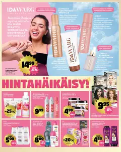 Tokmanni-mainoslehti voimassa 04.05.2026 alkaen | Sivu: 9 | Tuotteet: Itseruskettava, Shampoo, Hoitoaine, Hiusväri