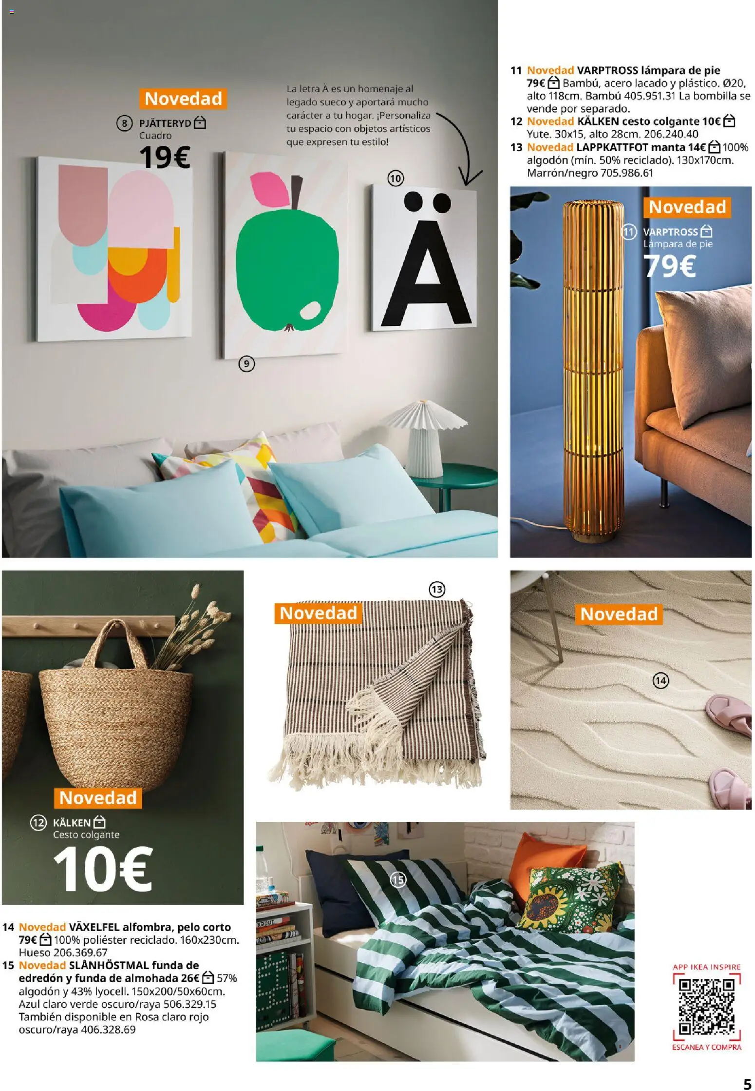 IKEA - Accesorios y decoración │ válido desde el 01/09/2026 | Página: 5 | Productos: Edredón, Manta, Funda, Algodón