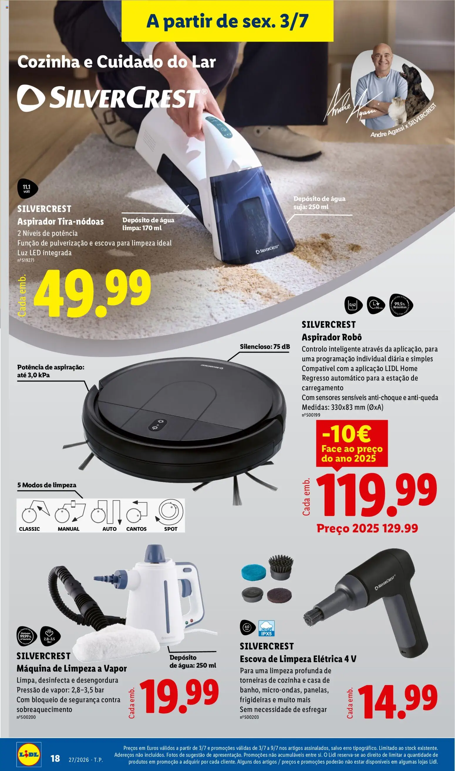 Lidl Novidades │ válido de 29/06/2026 | Página: 18 | Produtos: Agua, Escova de limpeza, Robô, Aspirador
