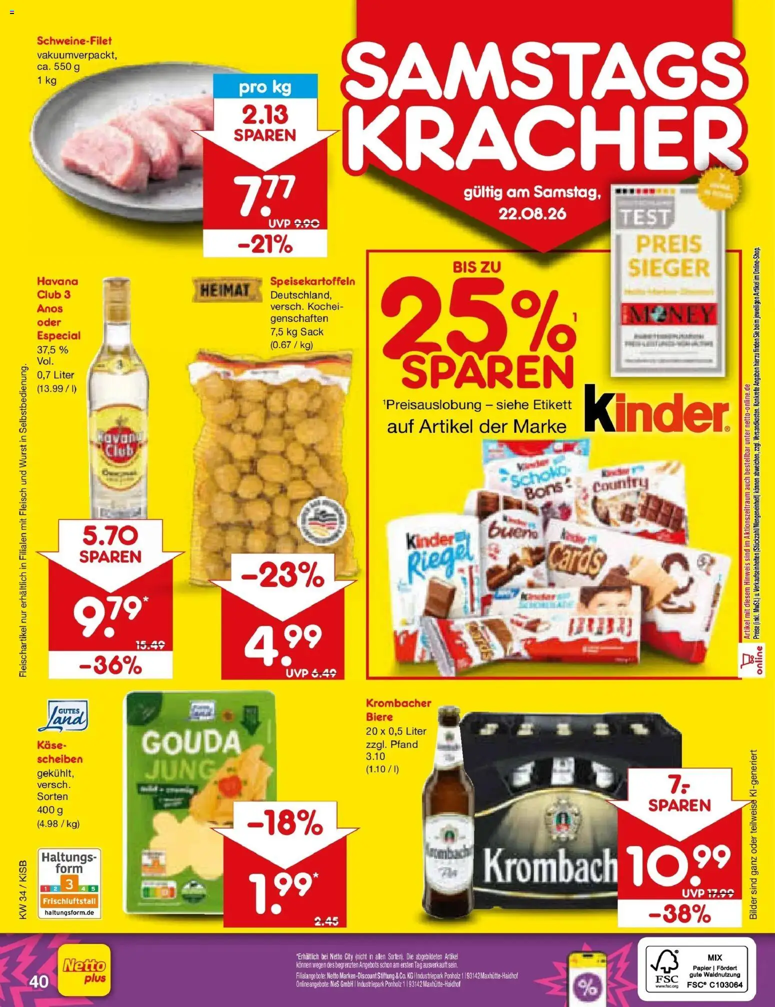 Netto Marken-Discount Prospekt Bad Friedrichshall – gültig ab 17.08.2026 | Seite: 62 | Produkte: Gouda, Bilder, Wurst, Fleisch