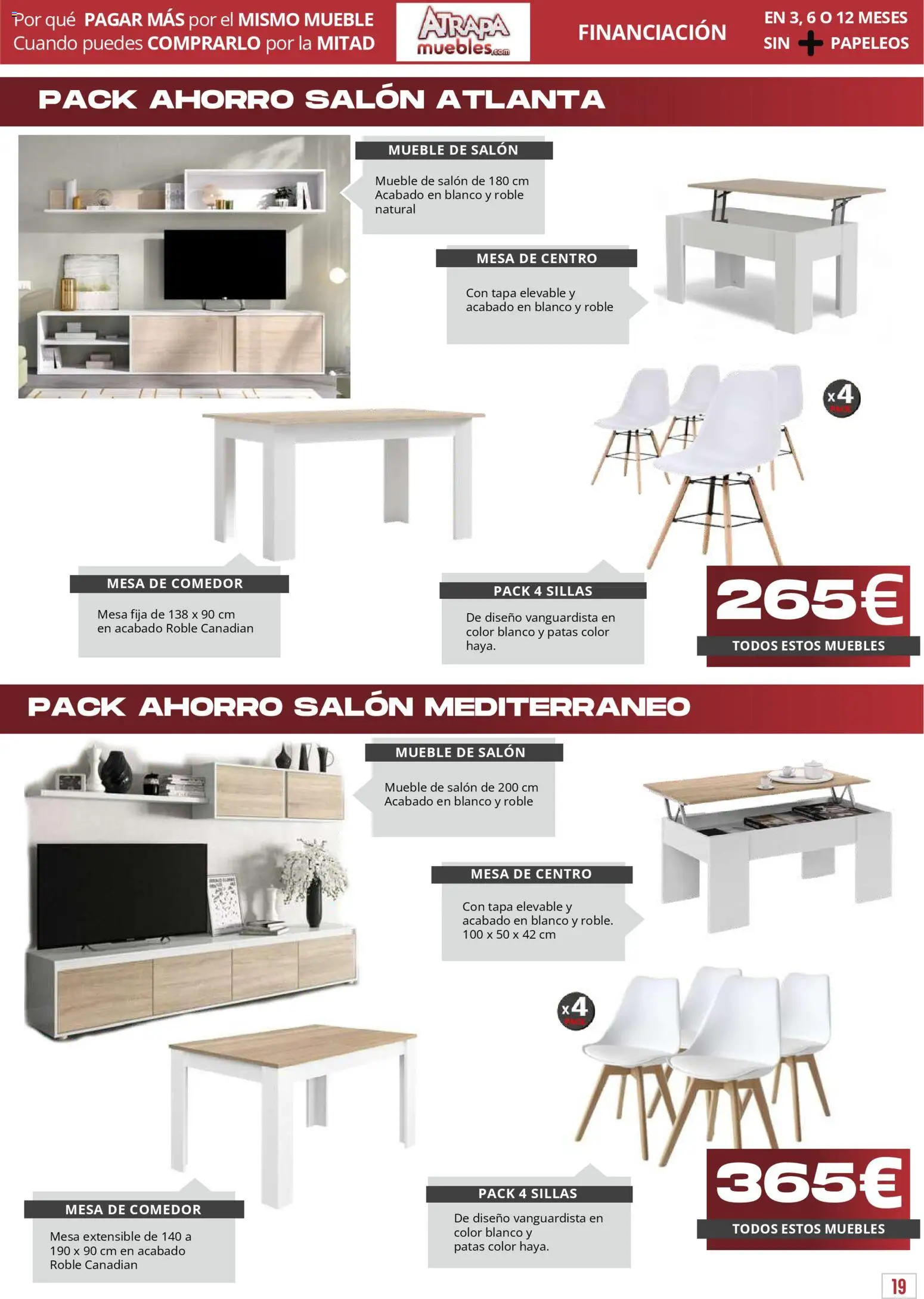 Atrapa Muebles folleto │ válido desde el 03.03.2026 | Página: 19 | Productos: Mesa extensible, Muebles, Mesa