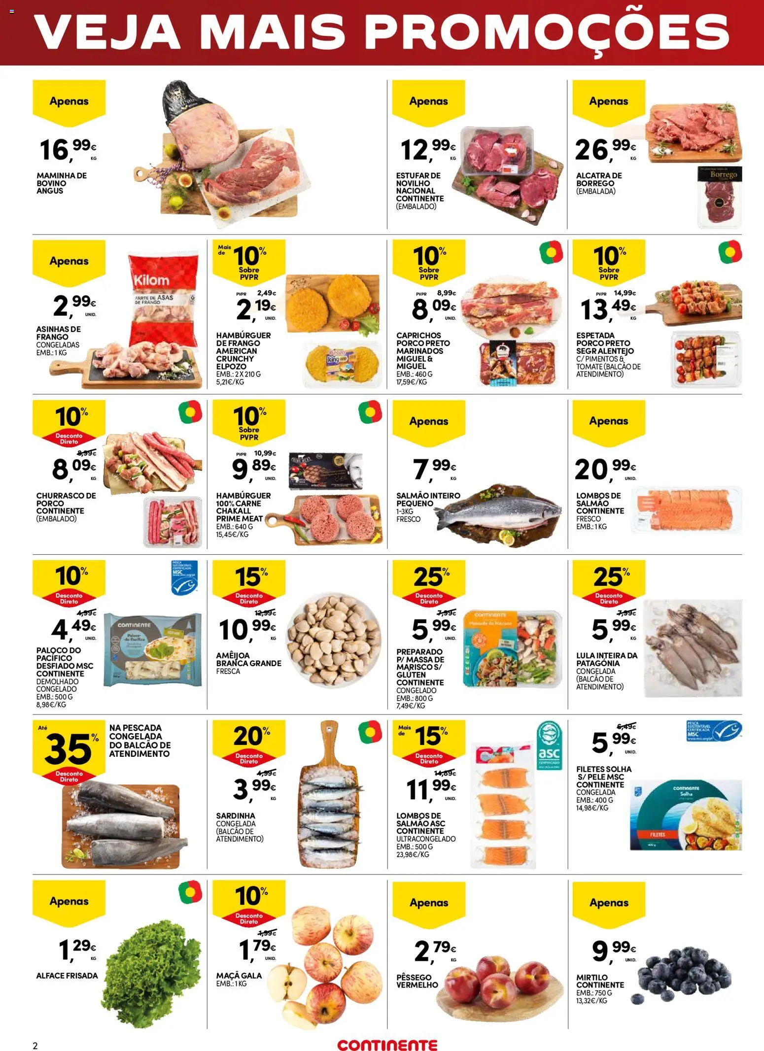 Continente Fim de Semana à Continente │ válido de 05.06.2026 | Página: 2 | Produtos: Frango, Salmão, Tomate, Alface