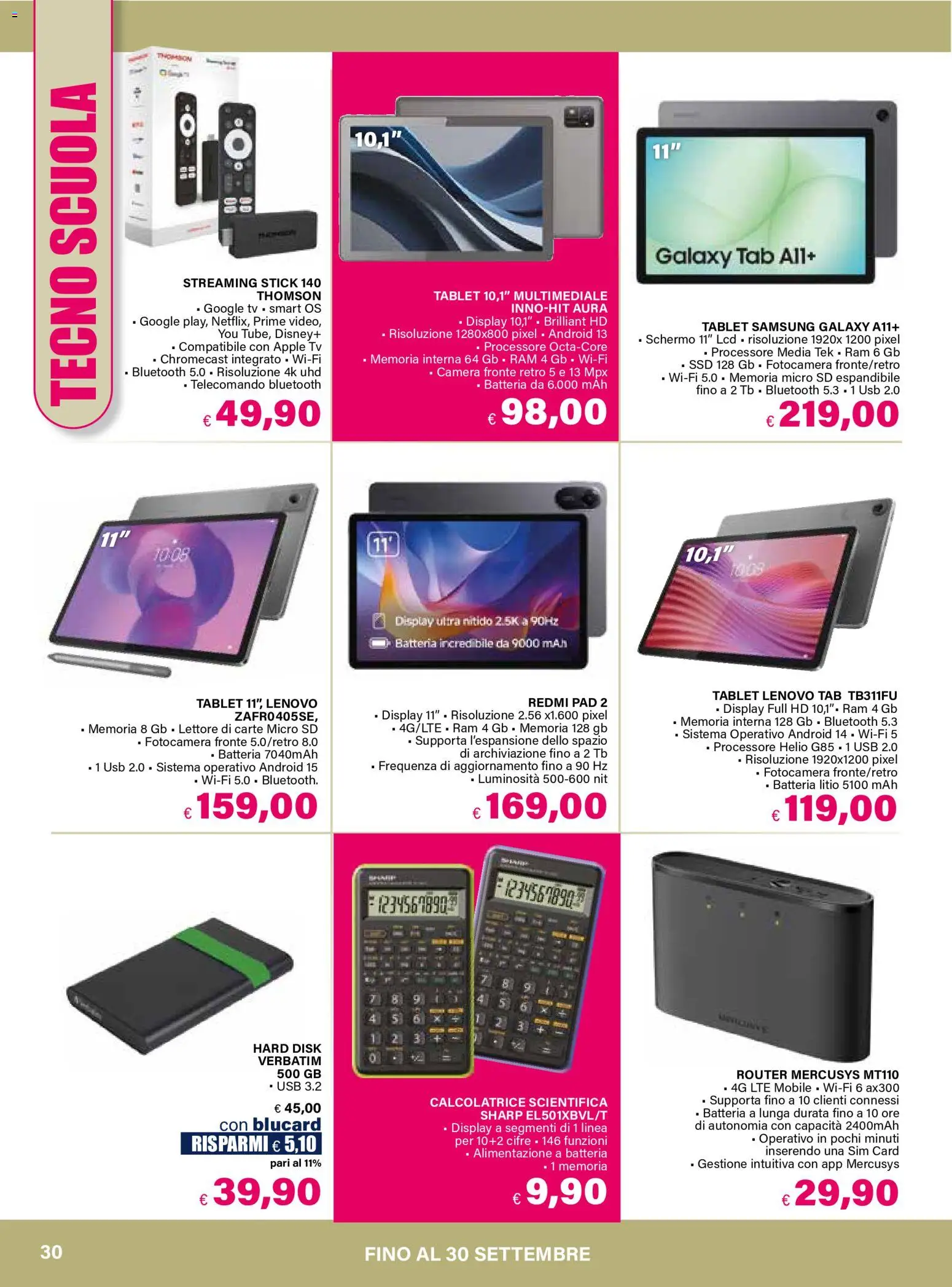 Volantino Il Gigante del 06/08/2026 | Pagina: 30 | Prodotti: Router, Samsung Galaxy, Mobile, Tablet