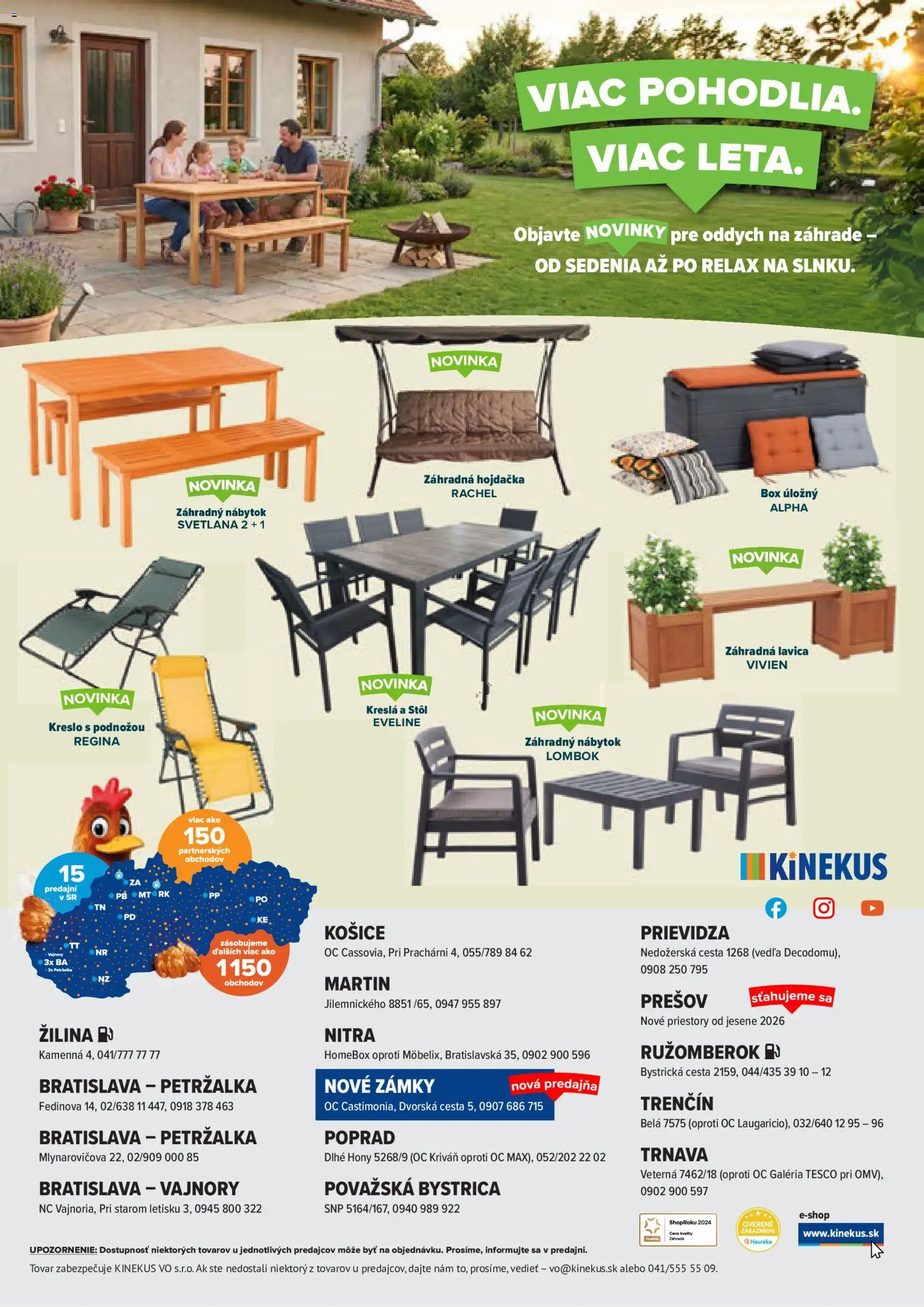 Nové Kinekus akcie – leták je platný od 10.06.2026 | Strana: 28 | Produkty: Nábytok, Kreslá, Stôl, Záhradný nábytok