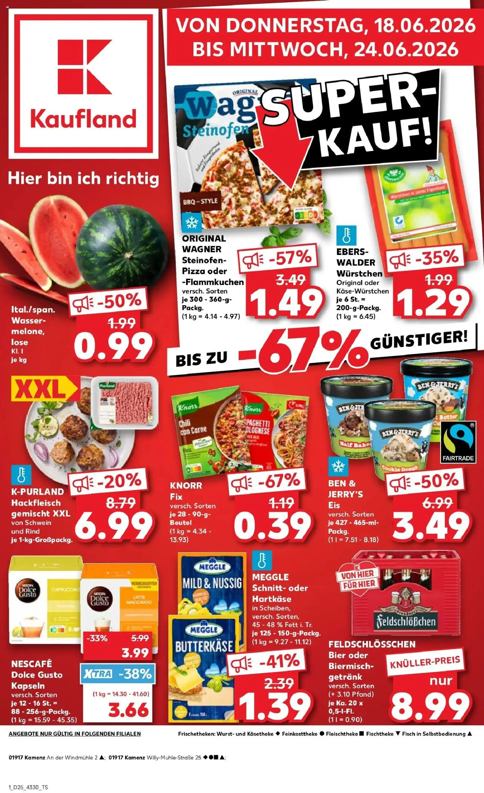 Kaufland Prospekt Kamenz – gültig ab 15.06.2026 | Seite: 12 | Produkte: Dolce Gusto kapseln, Pizza, Dolce gusto, Hackfleisch