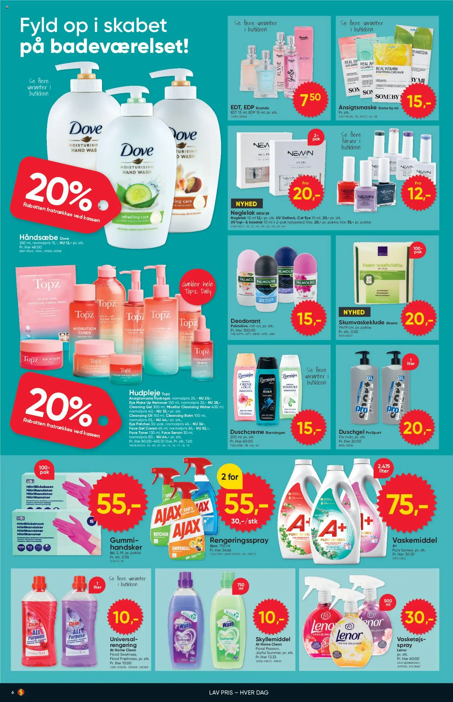 Bigdollar tilbudsavis – gyldig fra 01.05.2026 | Side: 6 | Produkter: Neglelak, Deodorant, Skyllemiddel, Handsker