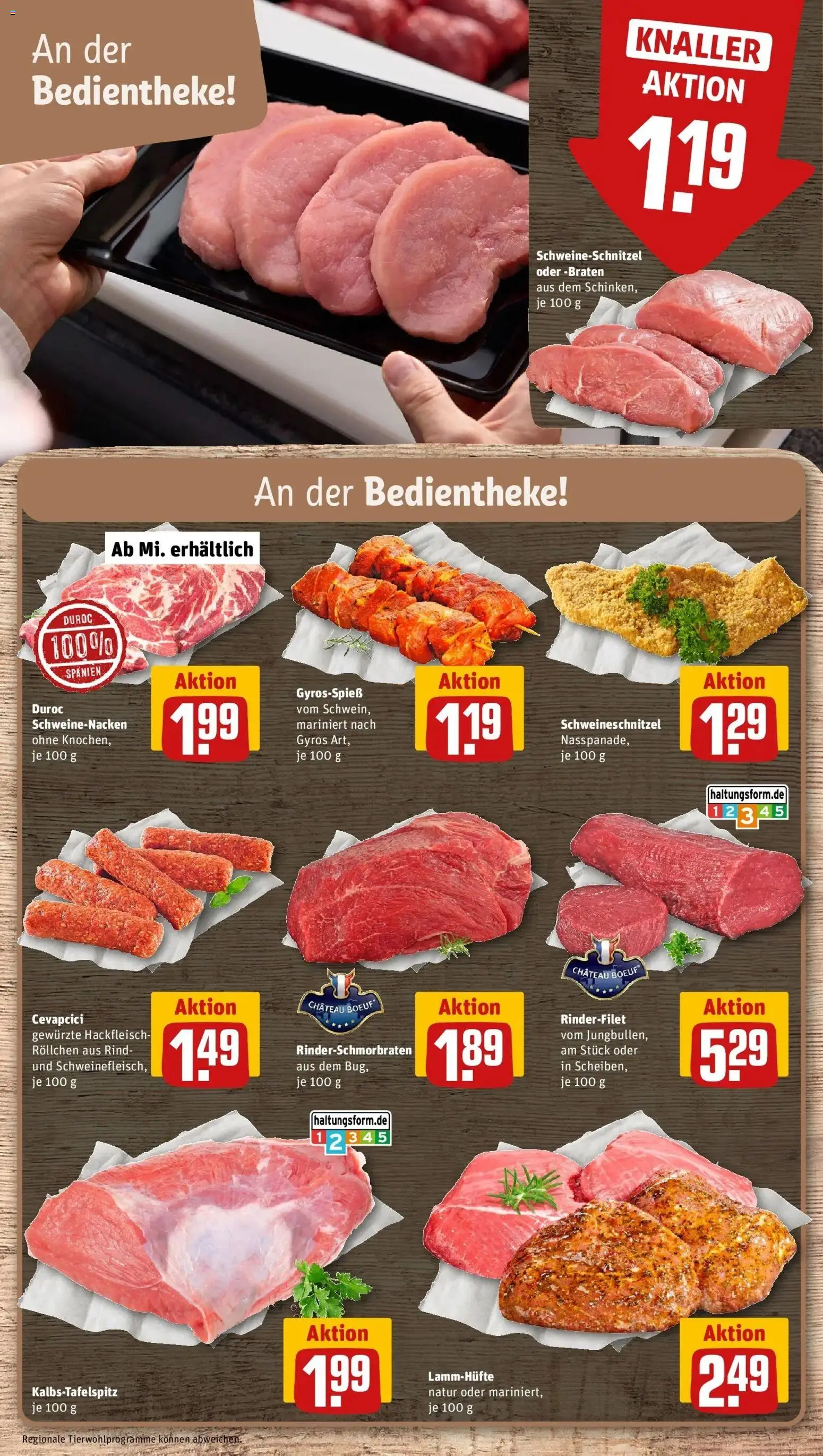 REWE Prospekt ab 12.10.2026 zum Blättern » Angebote | Seite: 6 | Produkte: Cevapcici, Schweinenacken, Gyros, Hackfleisch