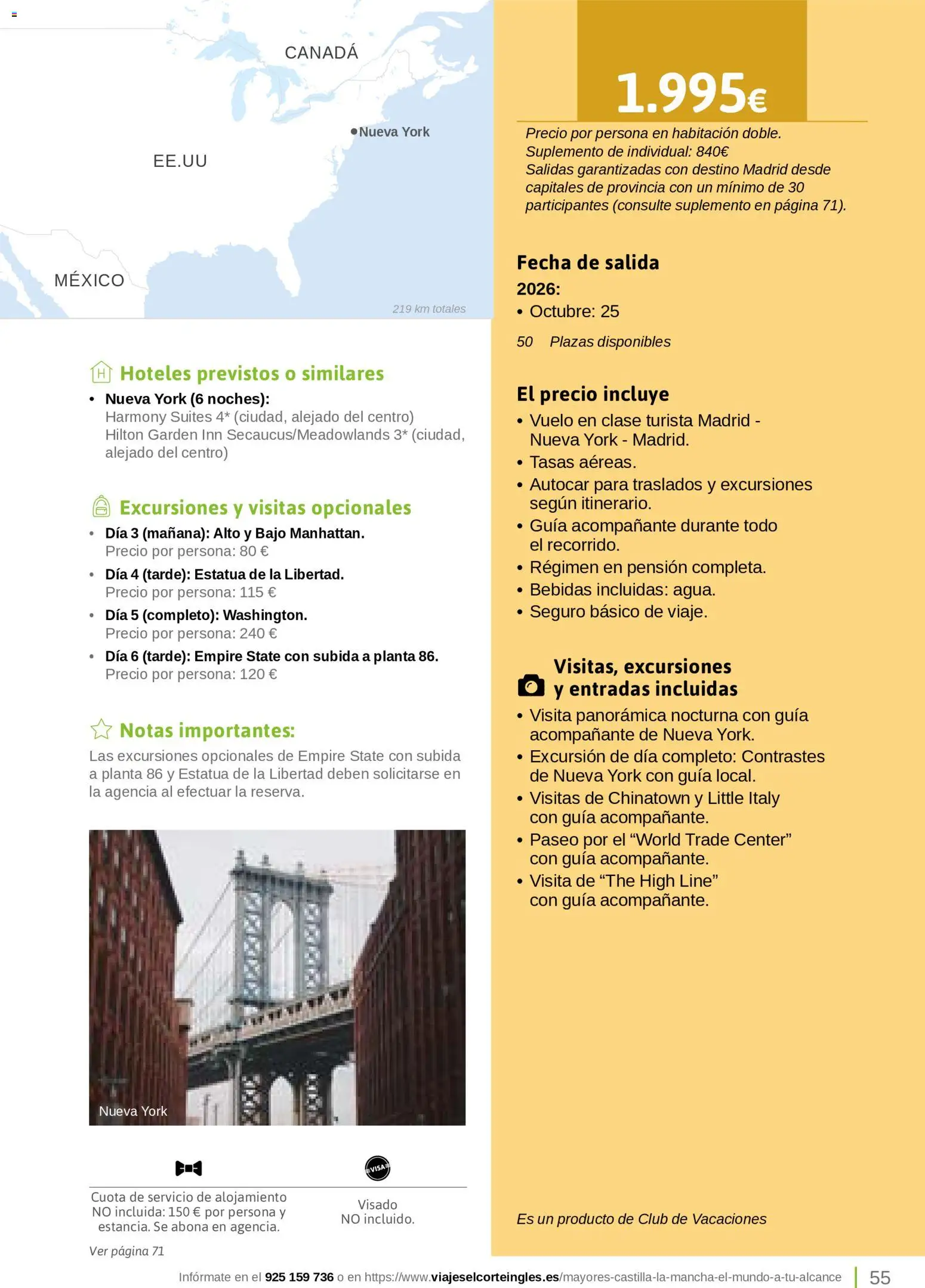 Viajes El Corte Inglés Turismo Social Castilla La Mancha │ válido desde el 01.04.2026 | Página: 55