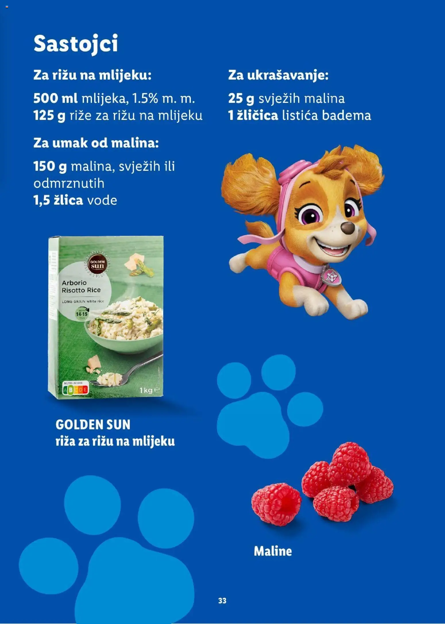 Lidl katalog | vrijedi od 20.07.2026 | Stranica: 33 | Proizvodi: Riža, Umak, Maline