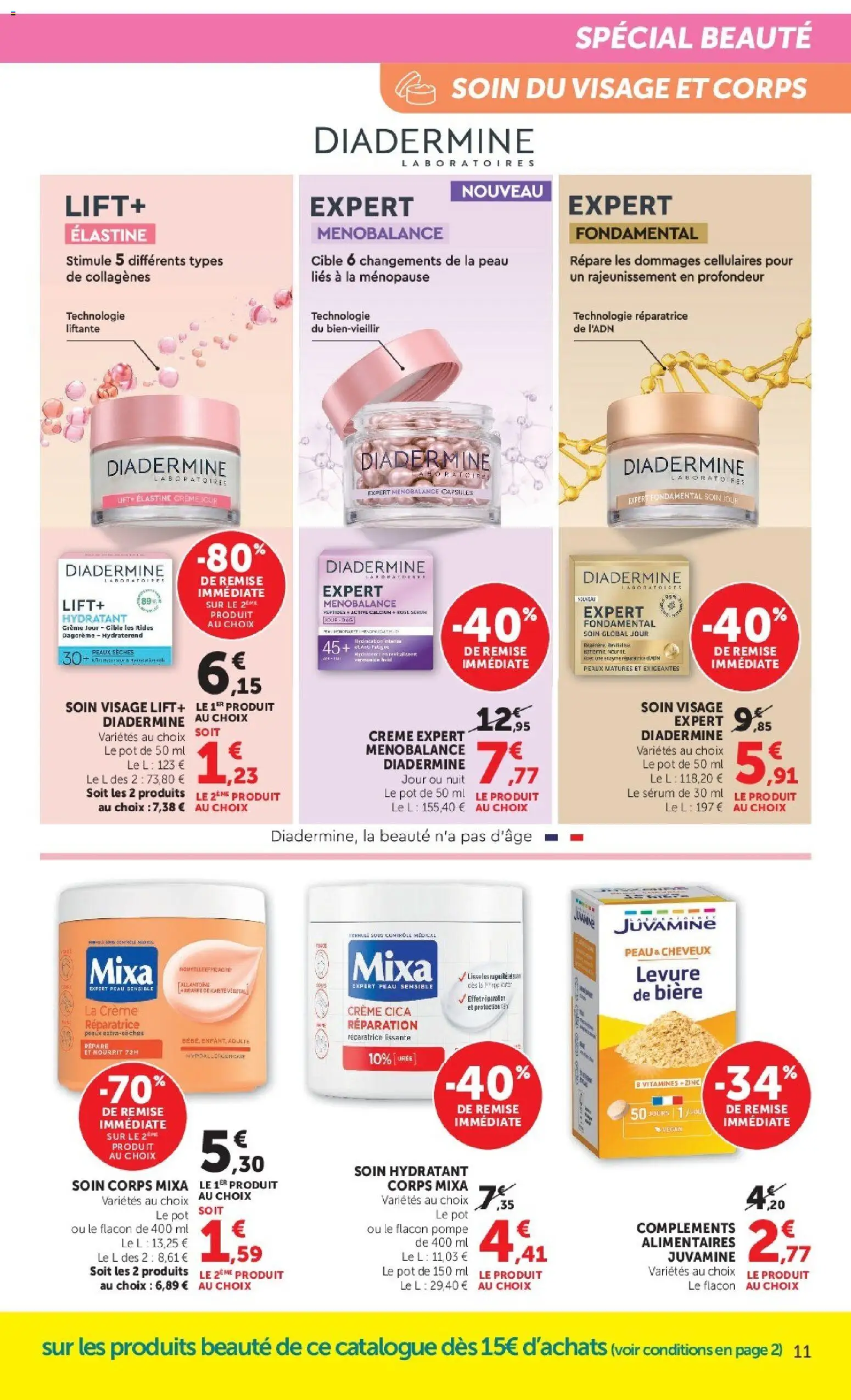 {H1} | Page: 11 | Produits: Serum, Capsules, Bière, Crème