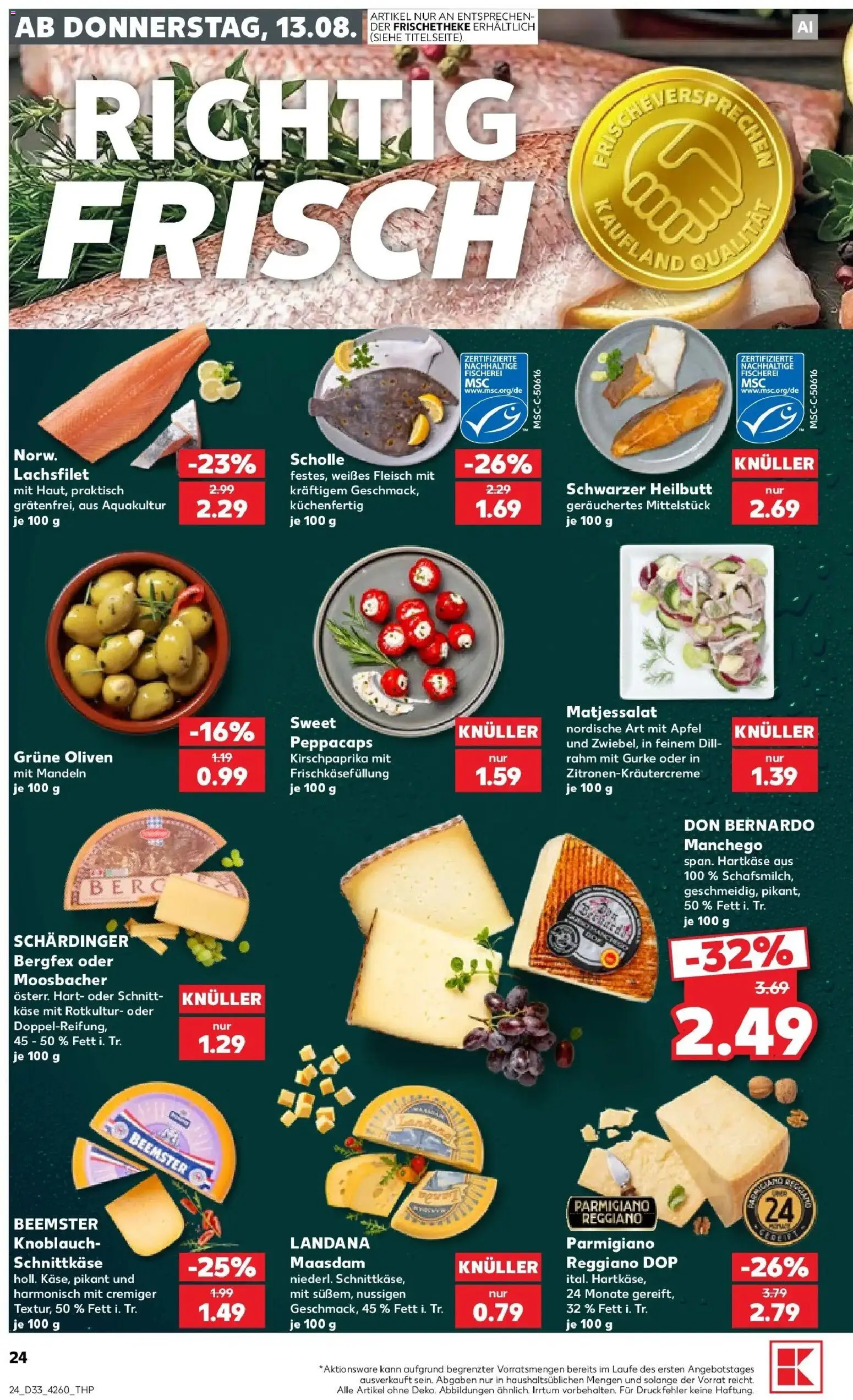 Prospekt Kaufland ab 13.08.2026 » Angebote Online zum Blättern | Seite: 24 | Produkte: Äpfel, Knoblauch, Dill, Fleisch