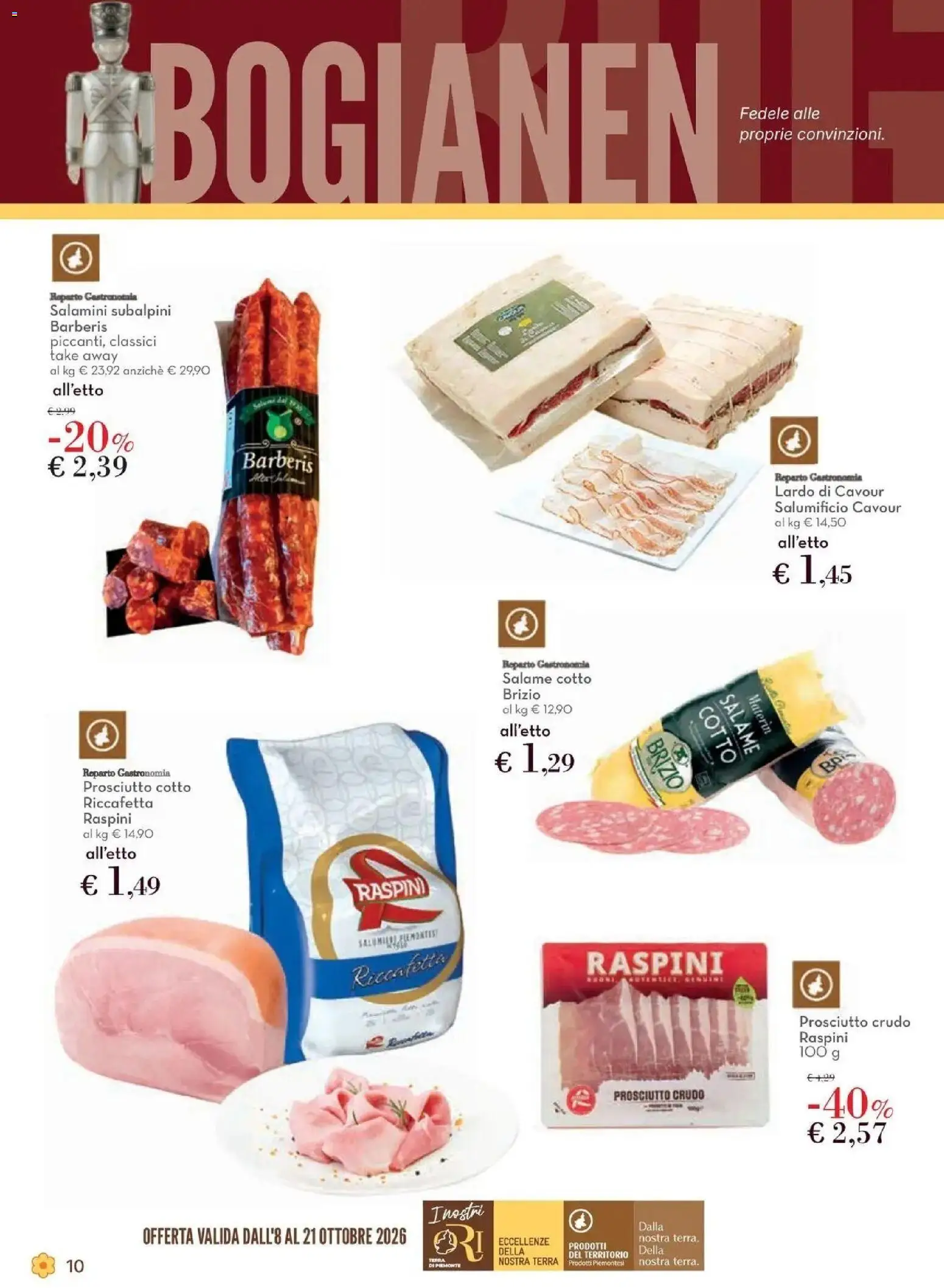 Anteprima volantino Conad dal 08/10/2026 prossima settimana | Pagina: 10 | Prodotti: Prosciutto Crudo, Prosciutto Cotto, Salame, Prosciutto