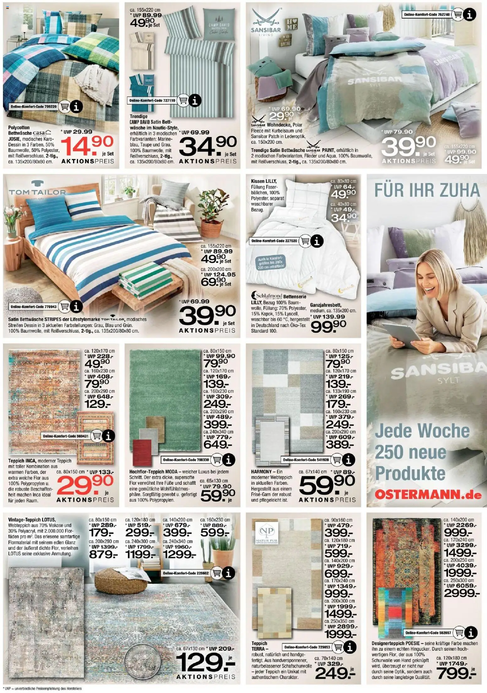 Ostermann Prospekt – gültig ab 29.08.2026 | Seite: 6 | Produkte: Bett, Kissen, Bettwäsche, Teppich