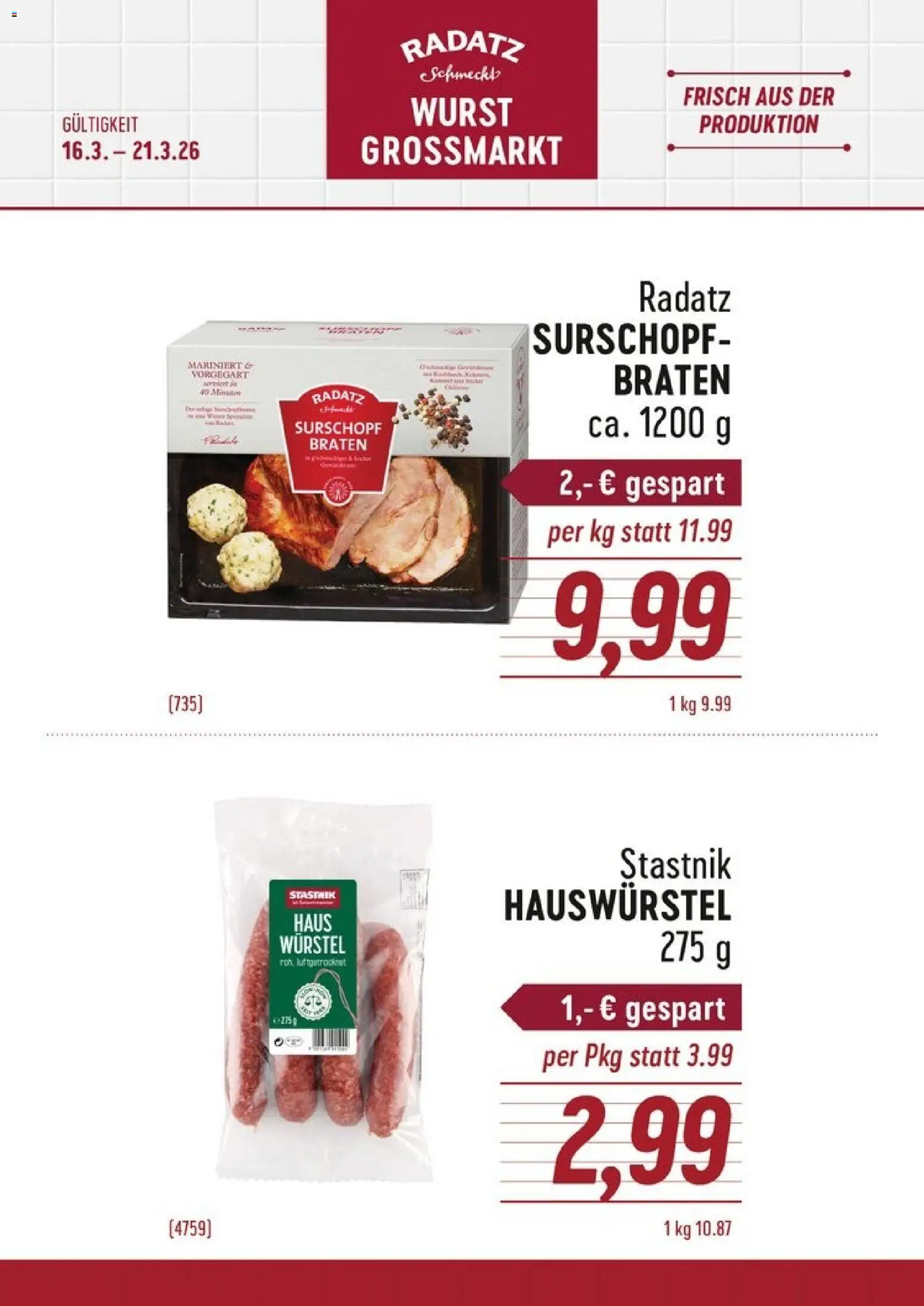 Radatz Flugblatt (16.03.2026) || Aktuelle Angebote