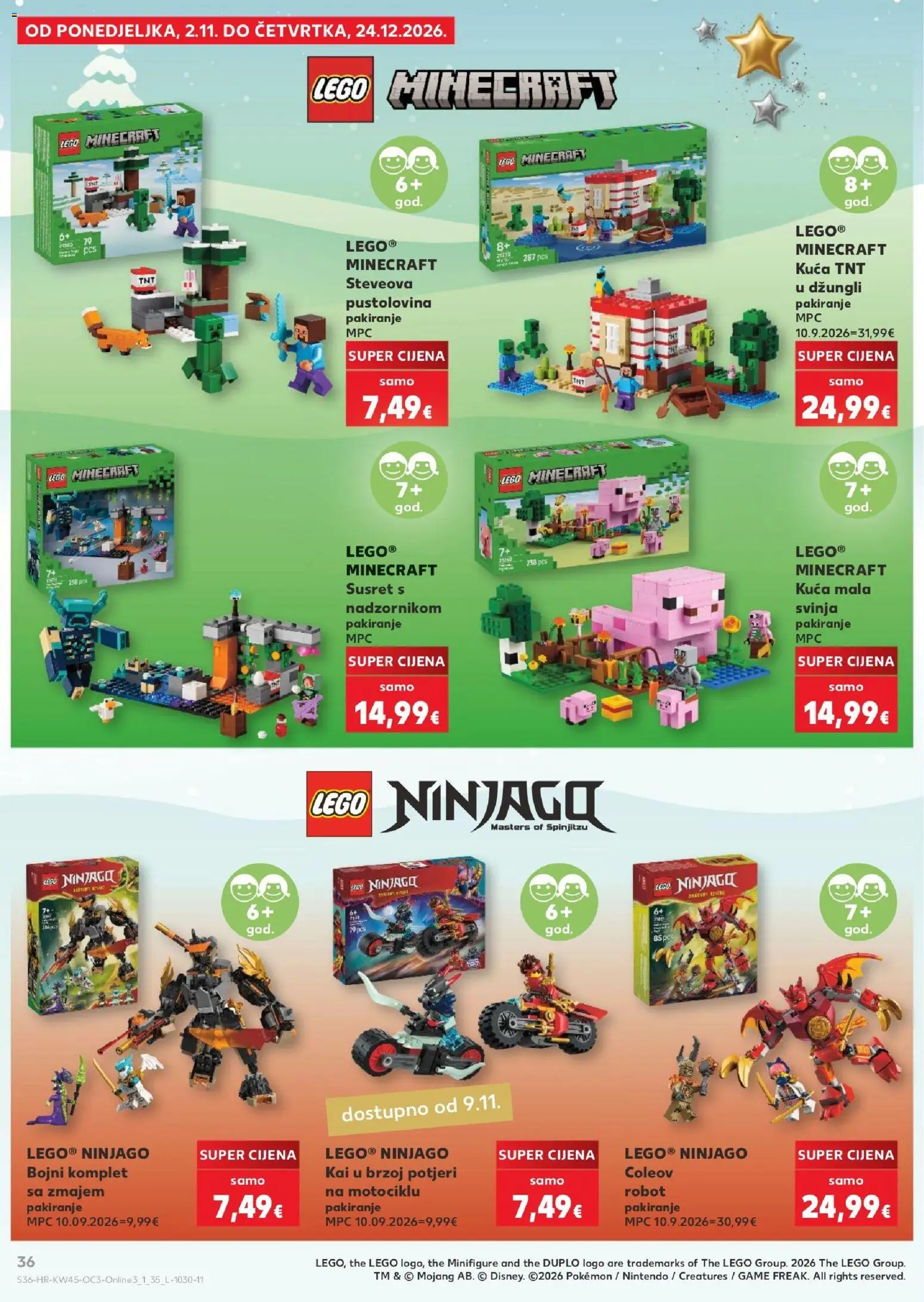 Kaufland katalog | vrijedi od 02.11.2026 | Stranica: 36 | Proizvodi: Minecraft, Robot, PC, Lego