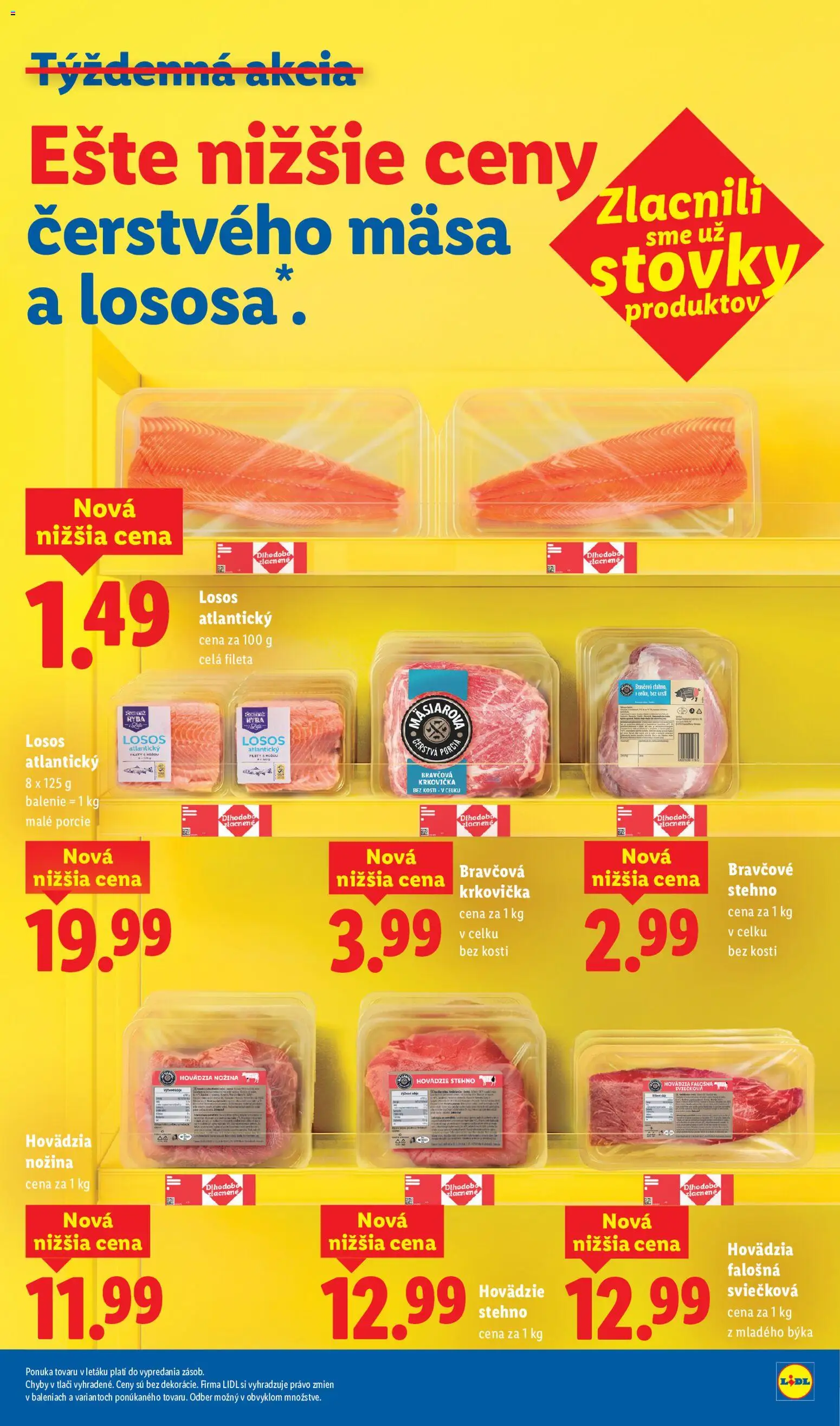 Nové Lidl akcie – leták je platný od 03.07.2026 | Strana: 3 | Produkty: Bravčová krkovička, Bravčové stehno, Ryba, Losos