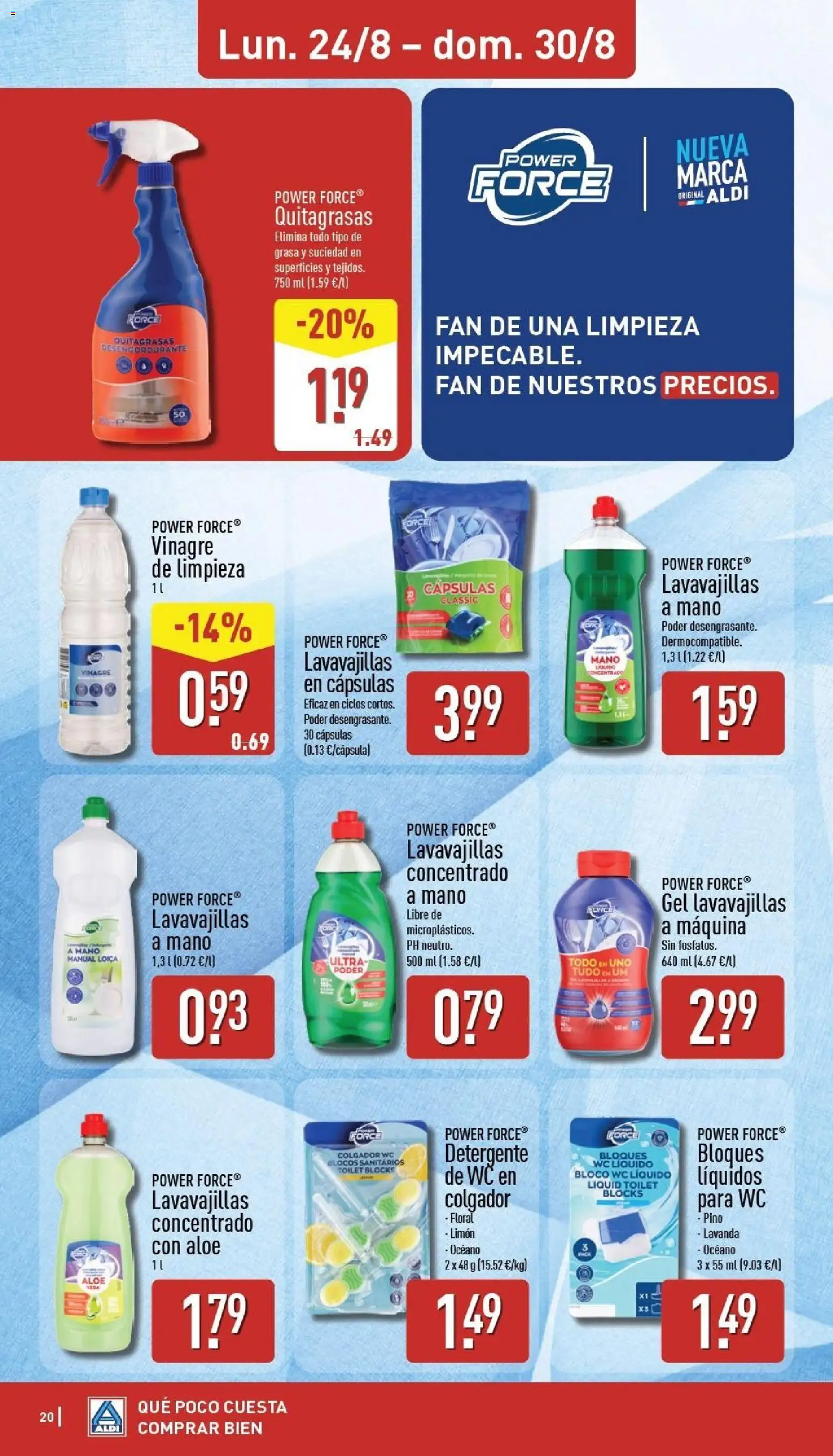 Aldi folleto Canarias │ válido desde el 24/08/2026 | Página: 20 | Productos: Cápsulas, Limón, Lavavajillas, Vinagre