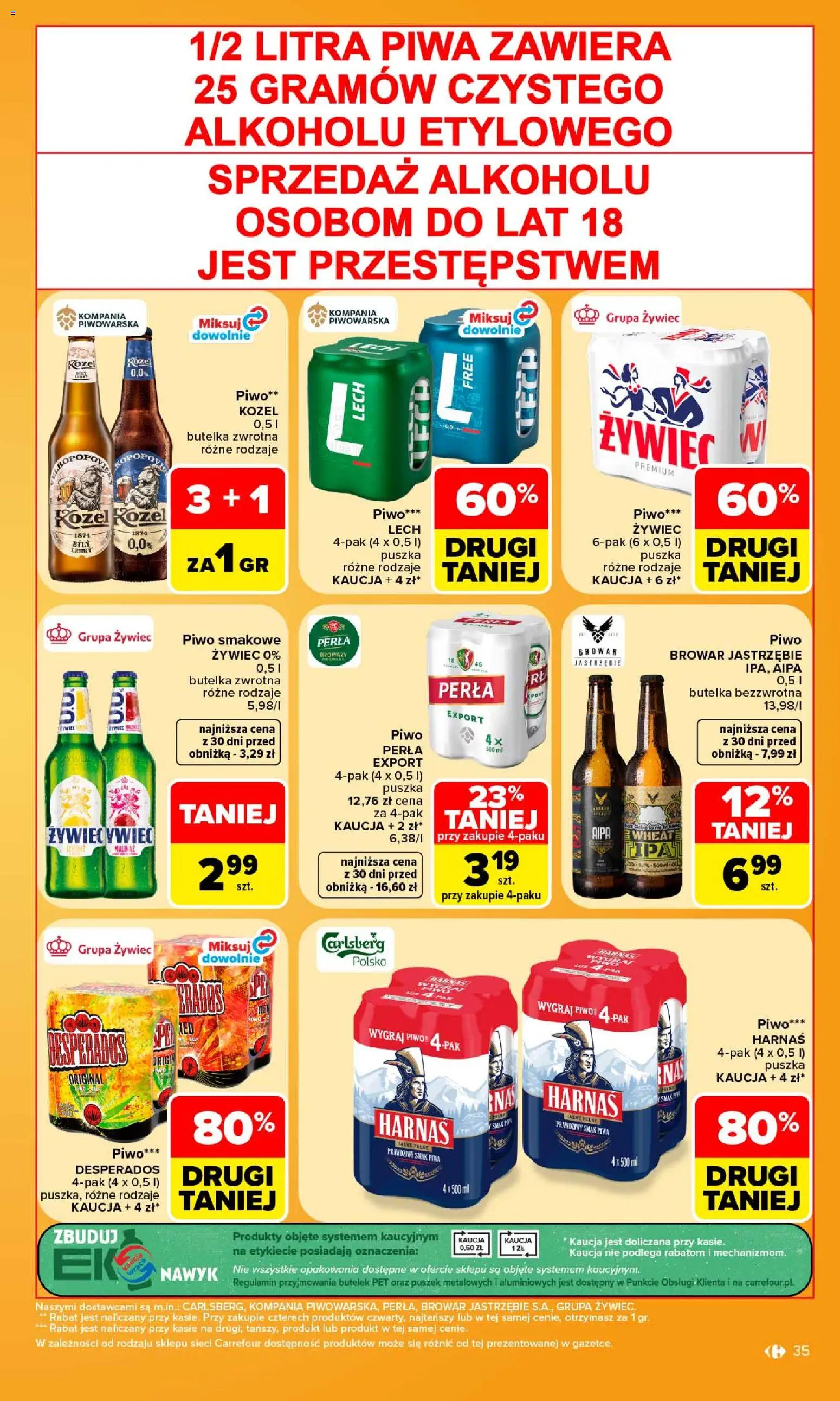 Carrefour gazetka od 24.08.2026 | Strona: 37 | Produkty: Piwo smakowe, Harnaś, Piwo, Desperados
