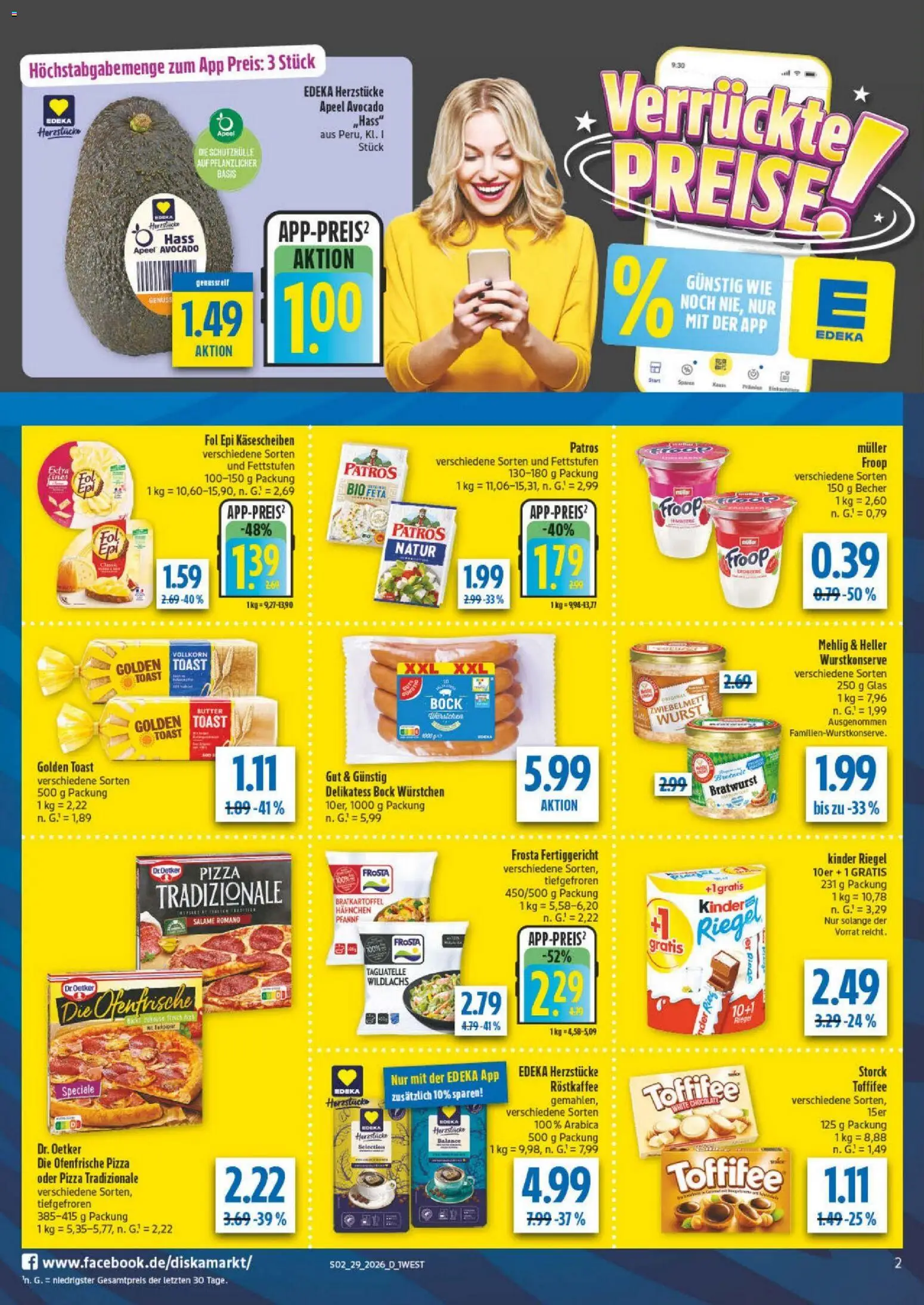 Diska - Diska Angebote Bayern KW28 – gültig ab 13.07.2026 | Seite: 2 | Produkte: Butter, Toast, Bratwurst, Ofenfrische