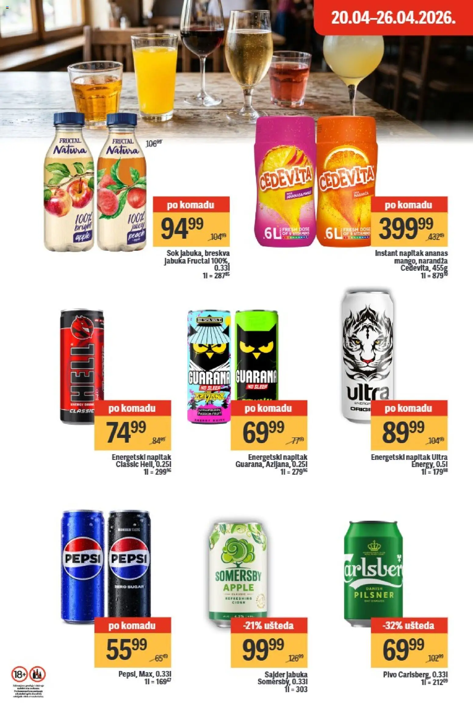 Maxi katalog - važi od 20.04.2026 | Strana: 28 | Proizvode: Hell, Somersby, Sok, Pivo