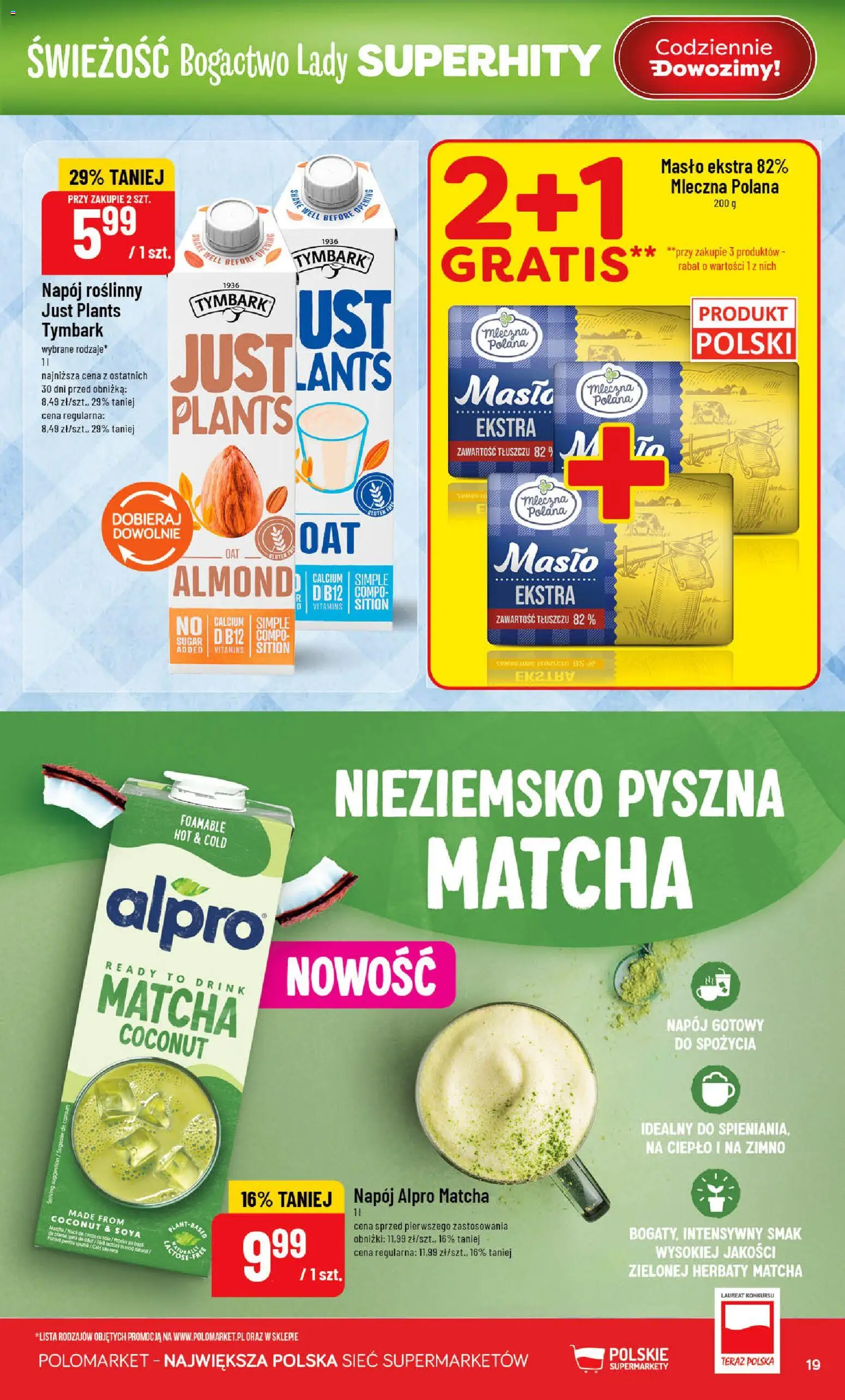 POLOmarket gazetka od 13.05.2026 | Strona: 19 | Produkty: Alpro, Masło