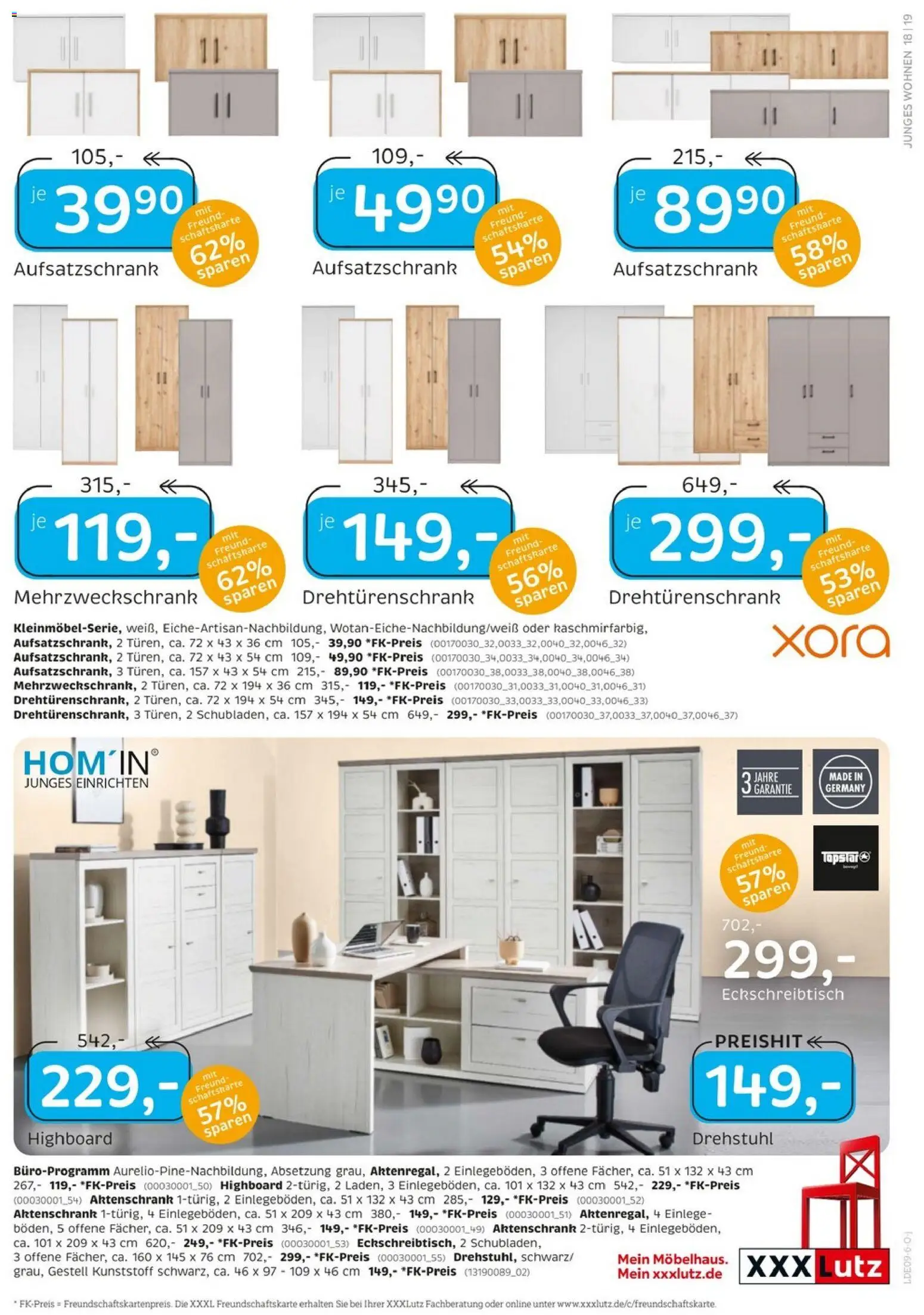XXXLutz Junges Wohnen – gültig ab 29.08.2026 | Seite: 19 | Produkte: HIghboard, Drehtürenschrank