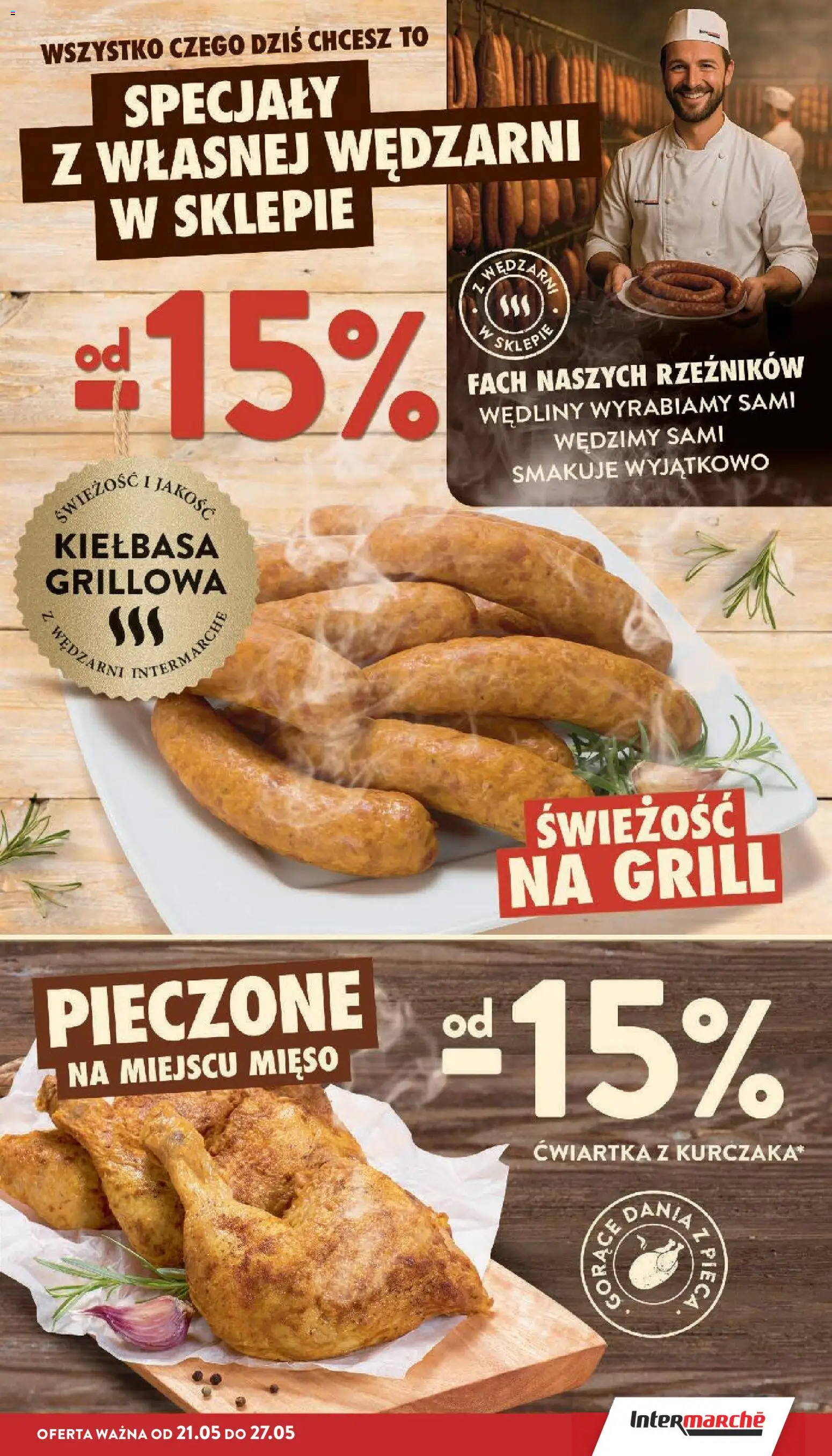 Intermarche gazetka od 21.05.2026 | Strona: 15 | Produkty: Kiełbasa, Mięso, Grill, Wędliny
